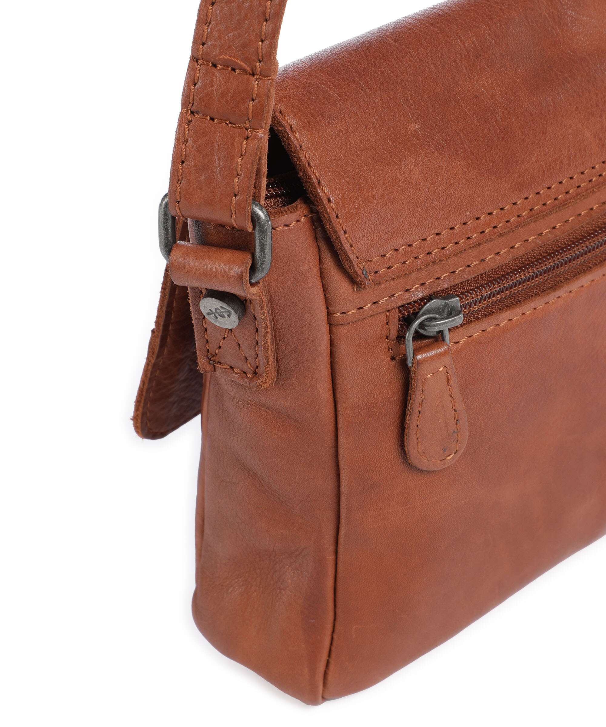 The Chesterfield Brand Washed Waxed Cow Ann Sac bandoulière cognac - Image 4
