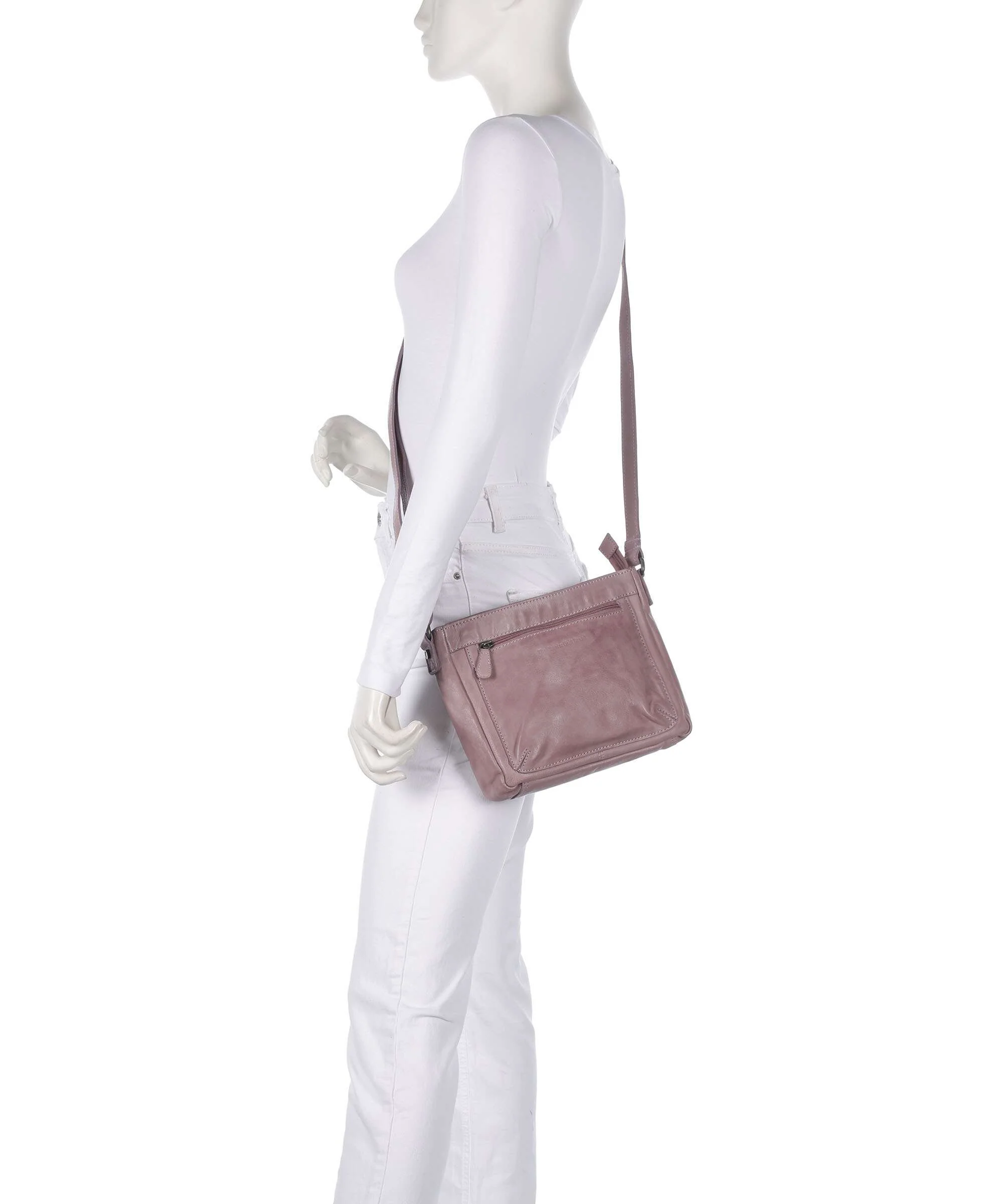 The Chesterfield Brand Washed Waxed Cow Aston Sac bandoulière lavender lila - Image 3