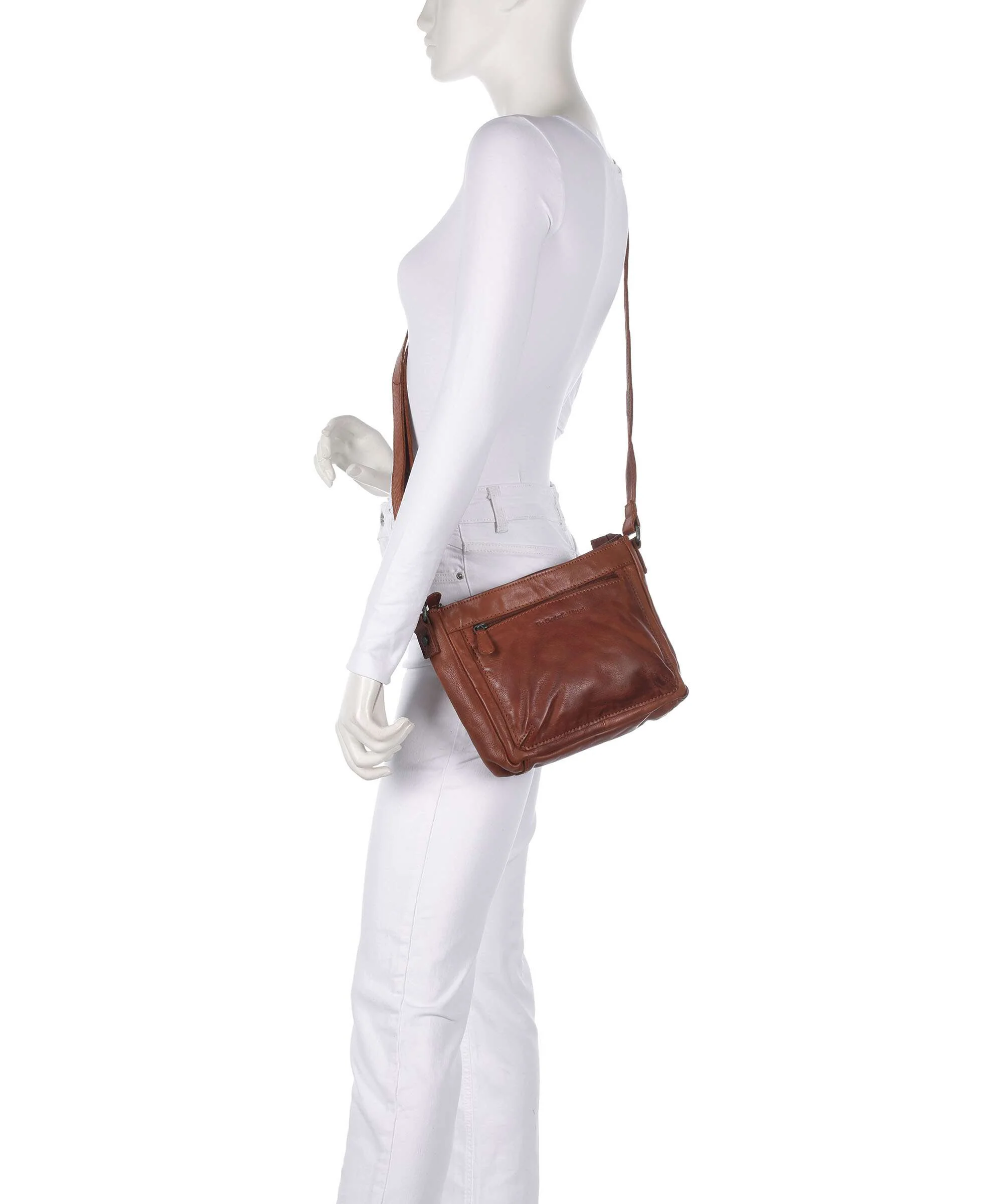 The Chesterfield Brand Washed Waxed Cow Aston Sac bandoulière cognac - Image 3