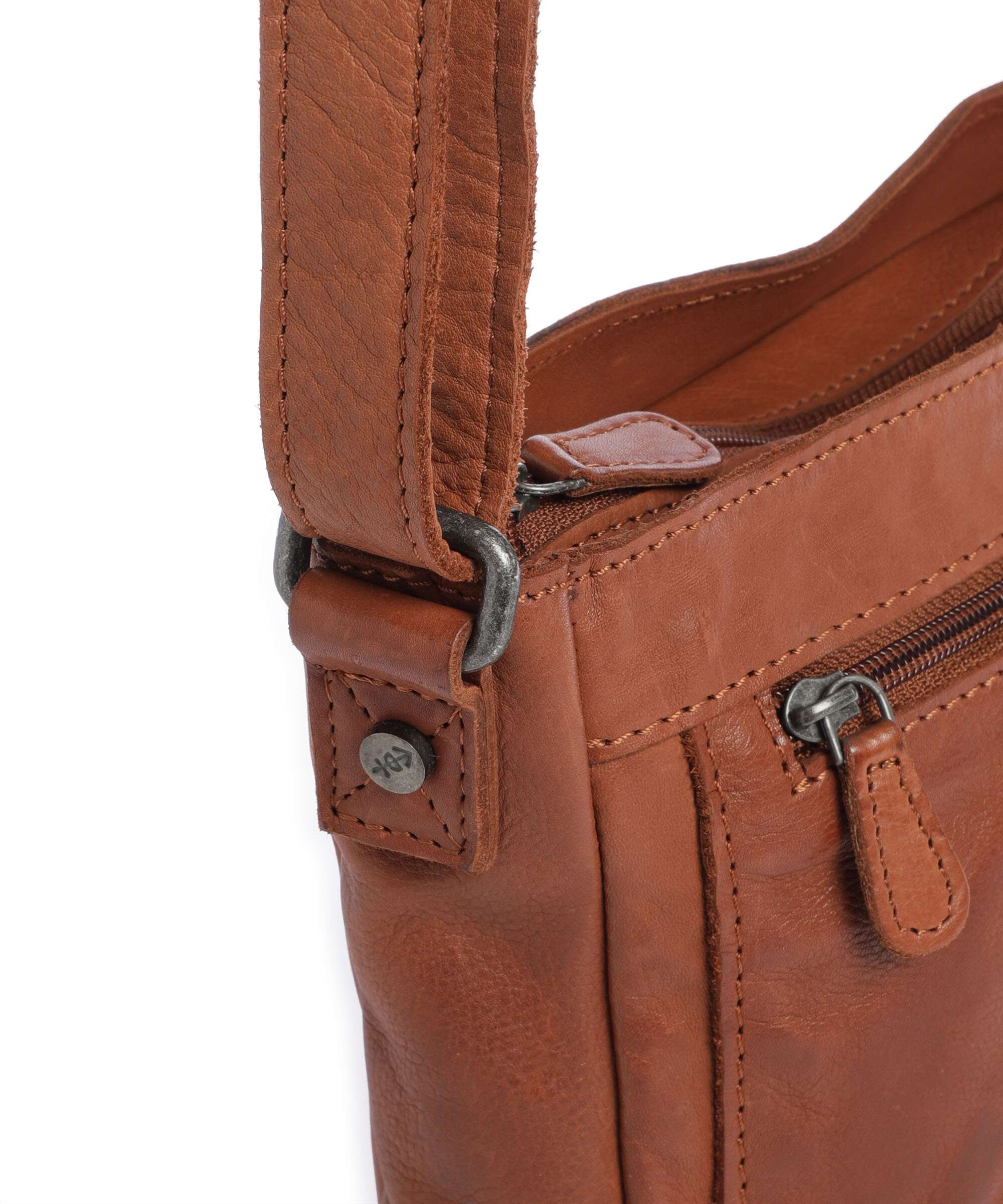 The Chesterfield Brand Washed Waxed Cow Aston Sac bandoulière cognac - Image 4
