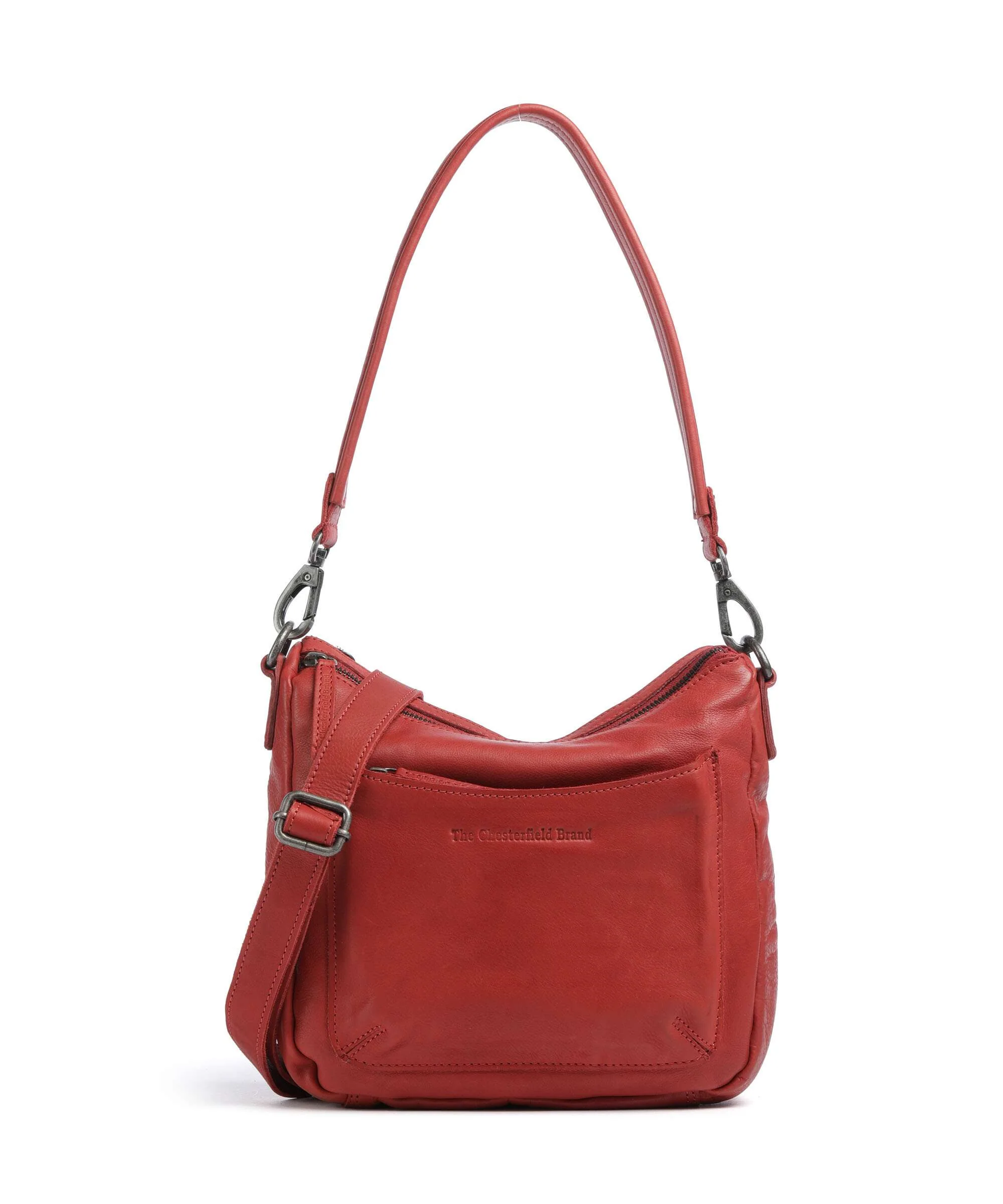 The Chesterfield Brand Washed Waxed Cow Caroline Sac bandoulière red