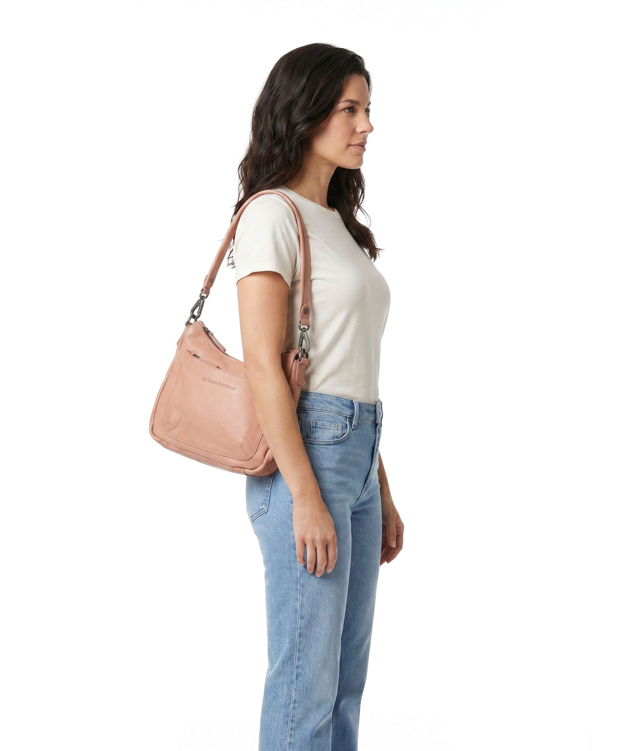 The Chesterfield Brand Washed Waxed Cow Caroline Sac bandoulière vintage rose - Image 3