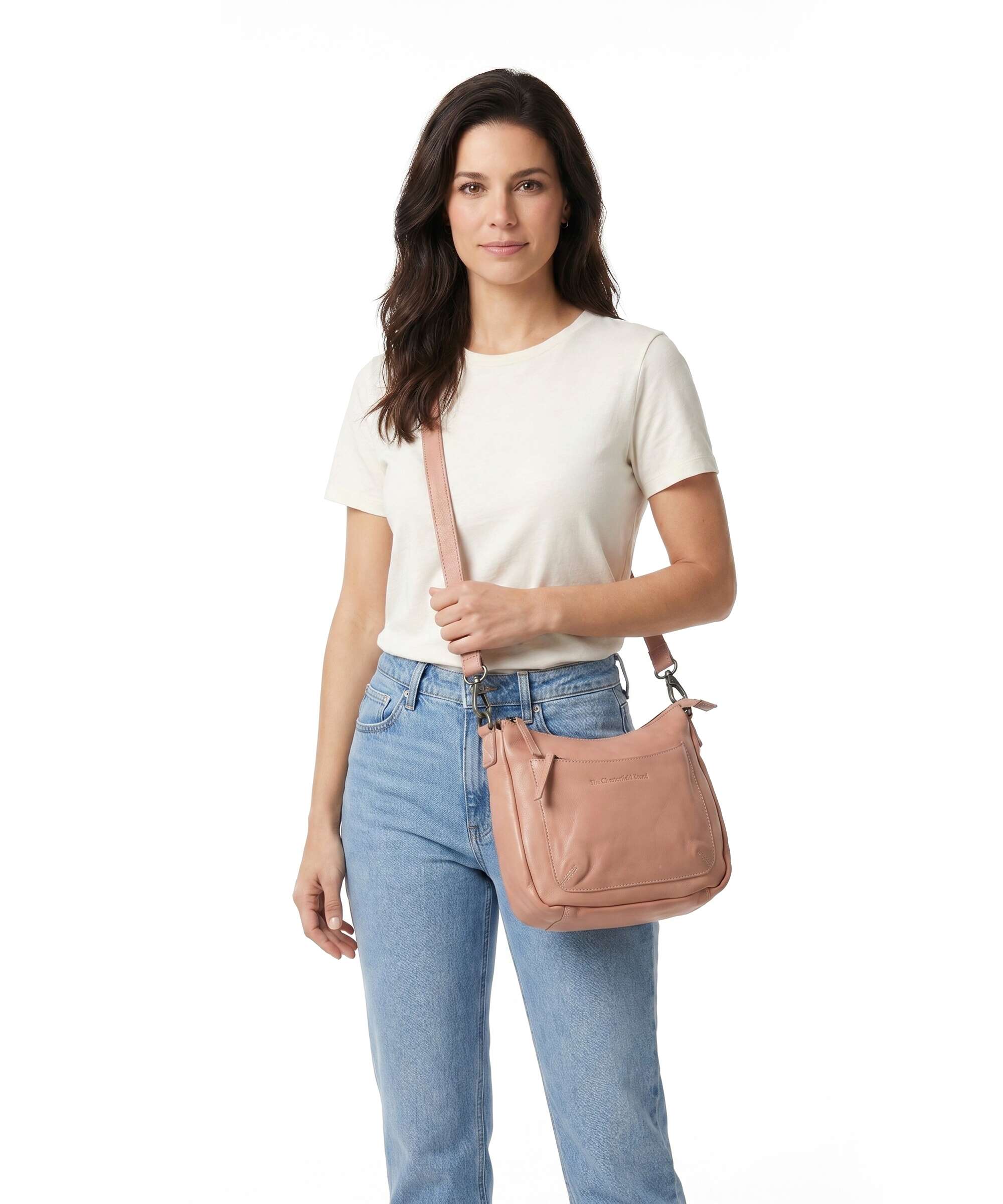 The Chesterfield Brand Washed Waxed Cow Caroline Sac bandoulière vintage rose - Image 4