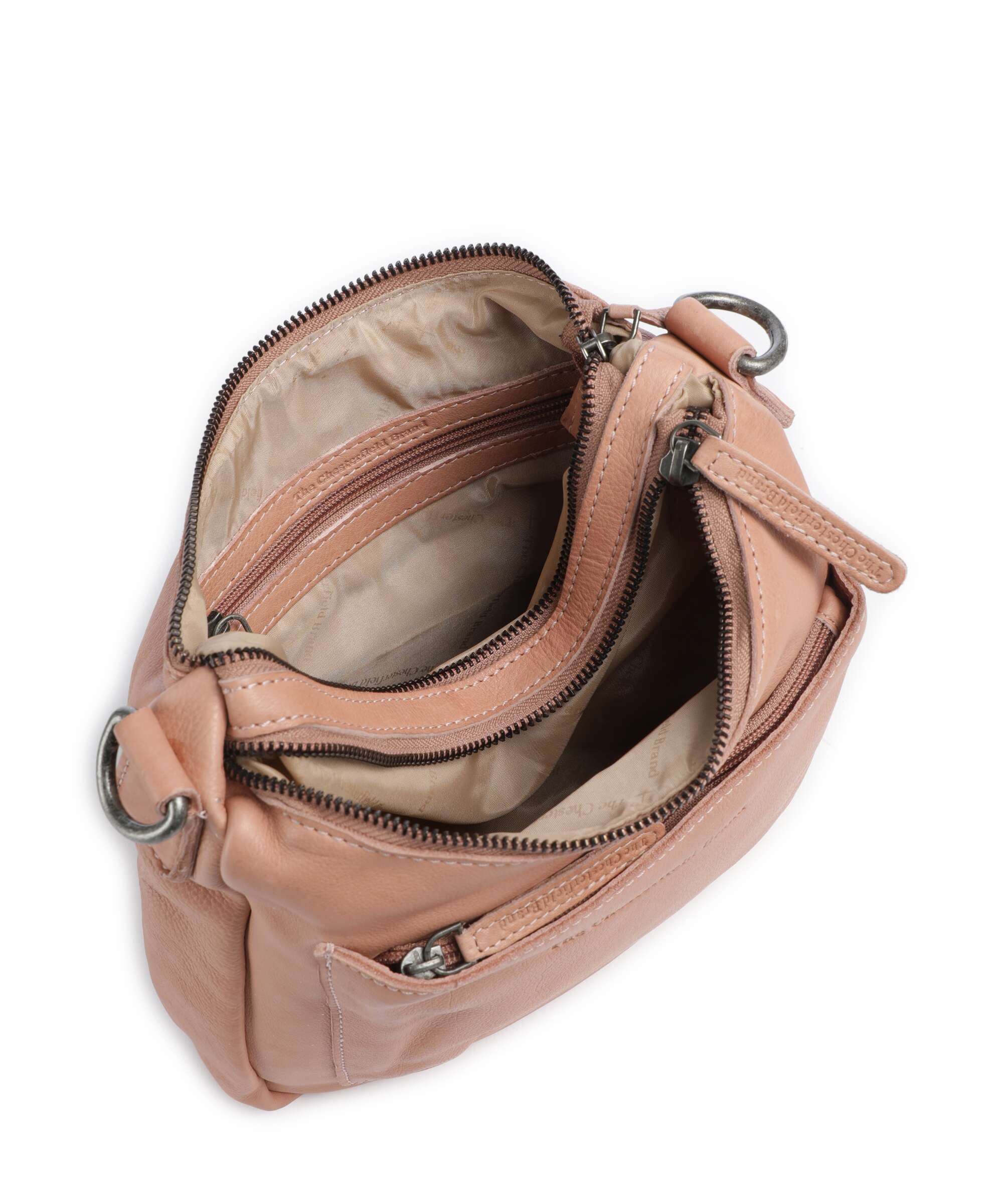 The Chesterfield Brand Washed Waxed Cow Caroline Sac bandoulière vintage rose - Image 6