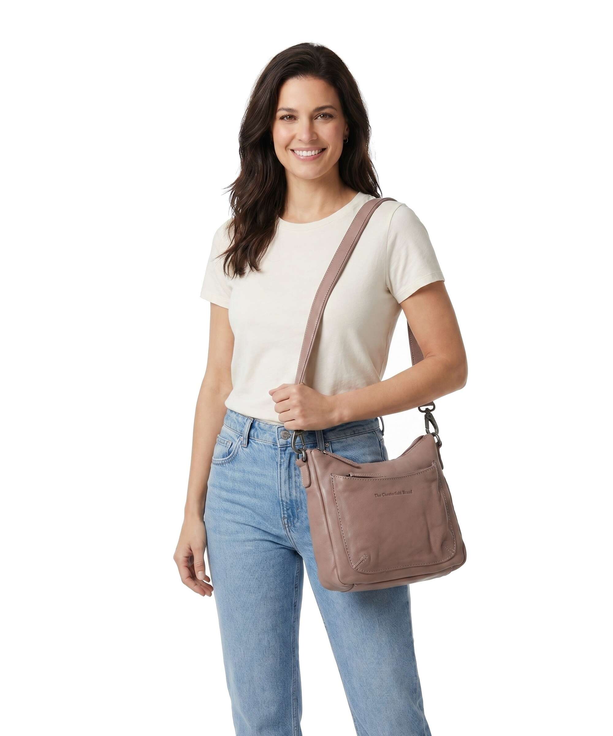The Chesterfield Brand Washed Waxed Cow Caroline Sac bandoulière lavender lilac - Image 3