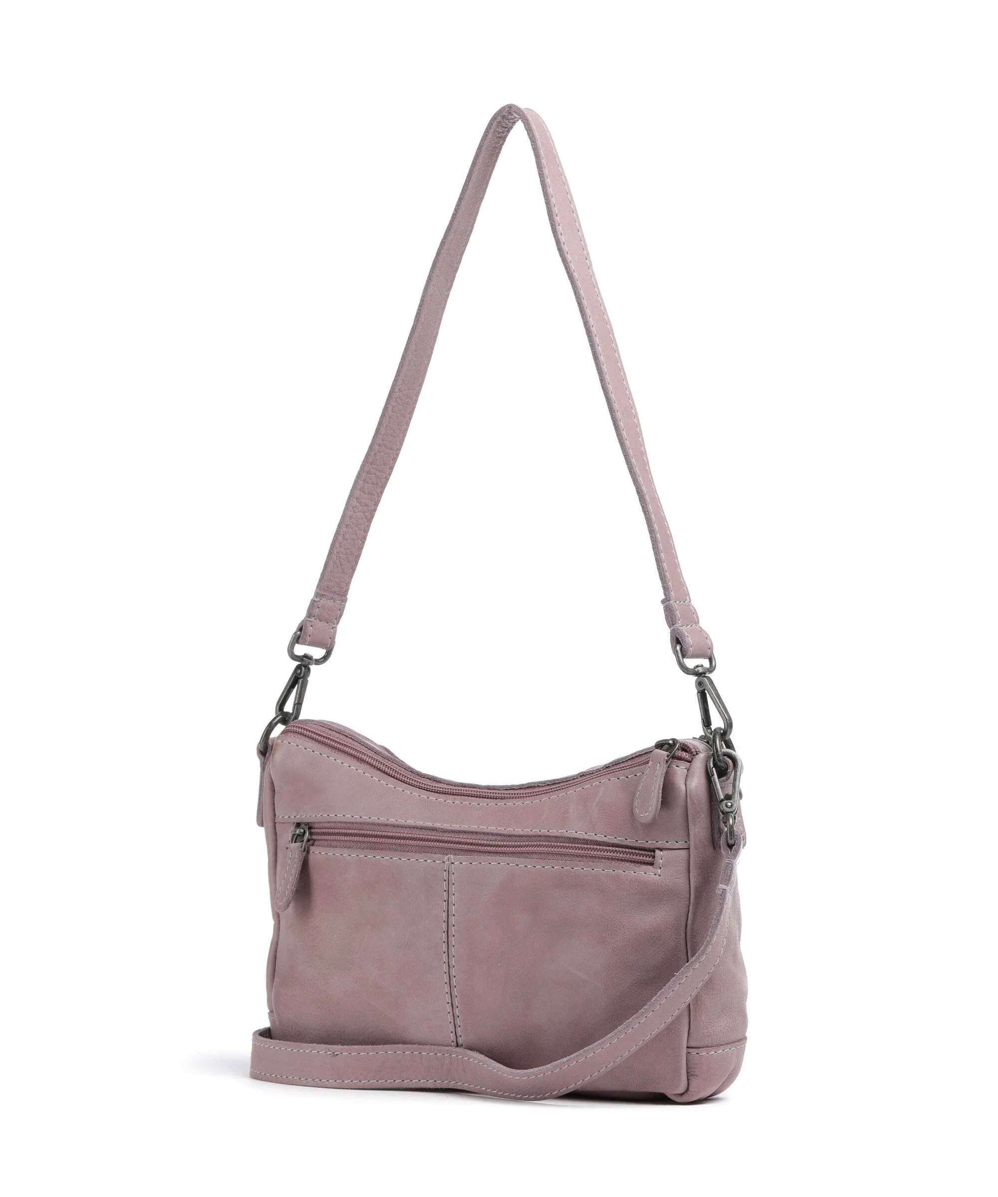 The Chesterfield Brand Washed Waxed Cow Irving Sac porté épaule lavender lila - Image 2