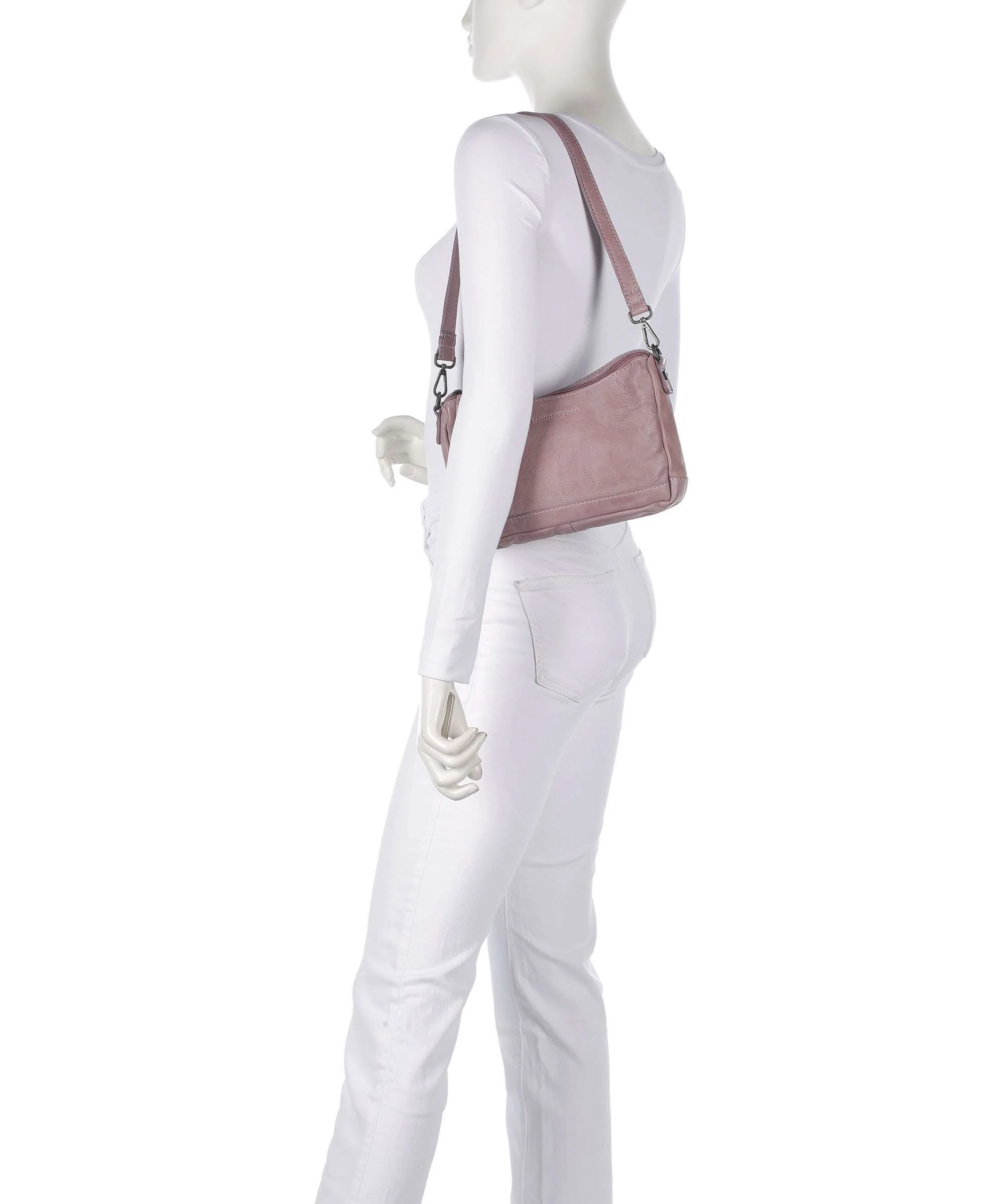 The Chesterfield Brand Washed Waxed Cow Irving Sac porté épaule lavender lila - Image 3