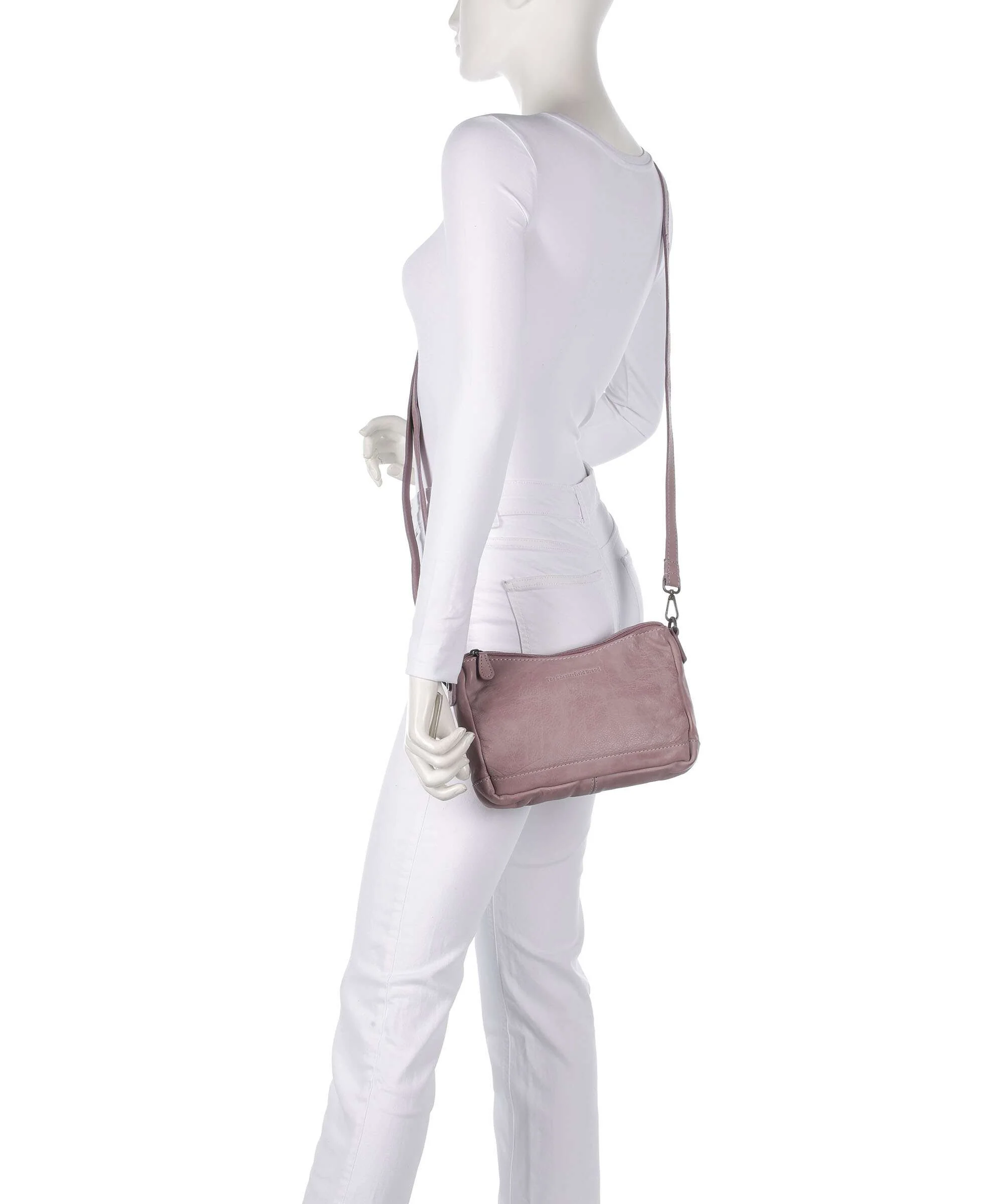 The Chesterfield Brand Washed Waxed Cow Irving Sac porté épaule lavender lila - Image 4