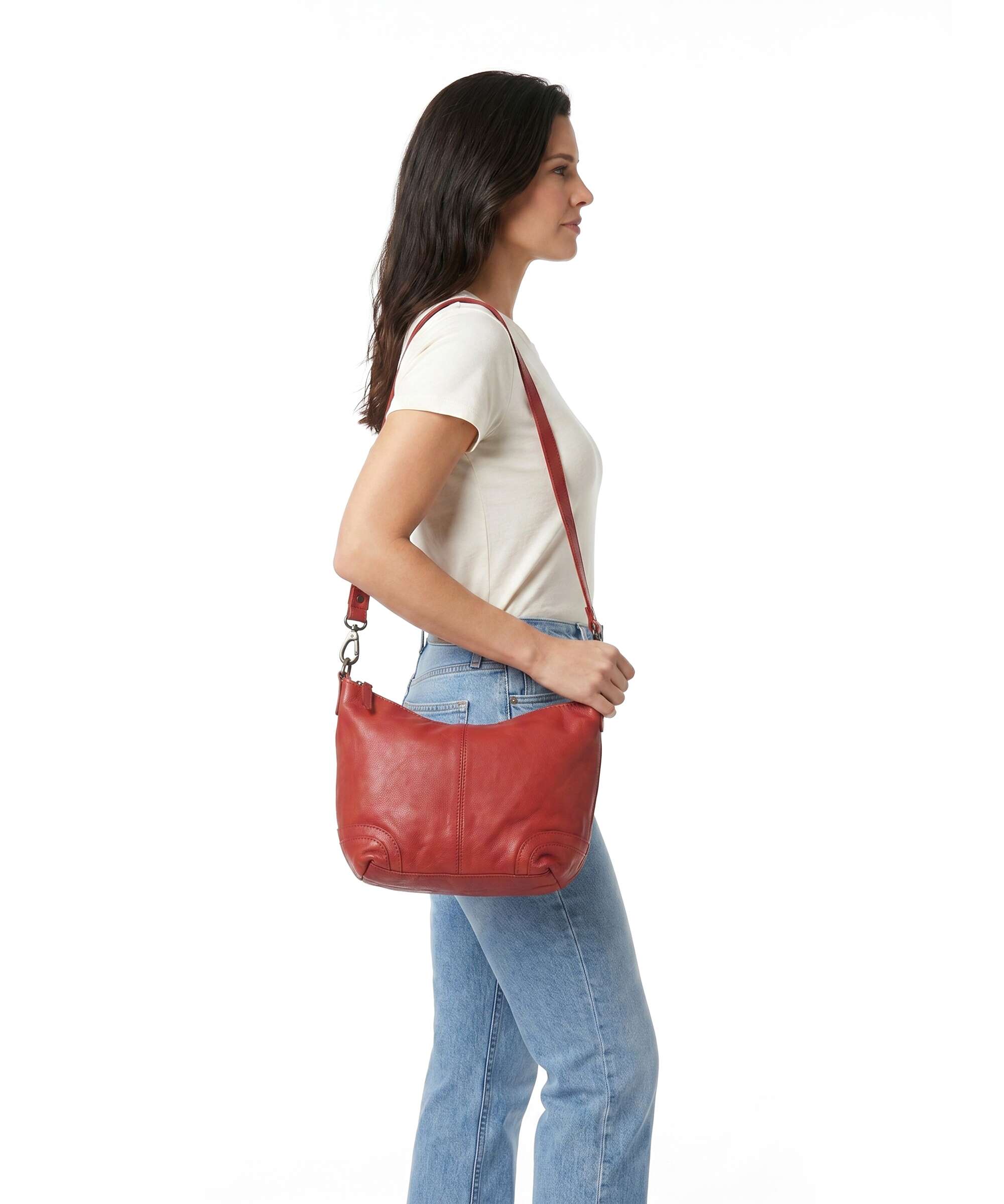 The Chesterfield Brand Washed Waxed Cow Lucy Sac porté épaule red - Image 3
