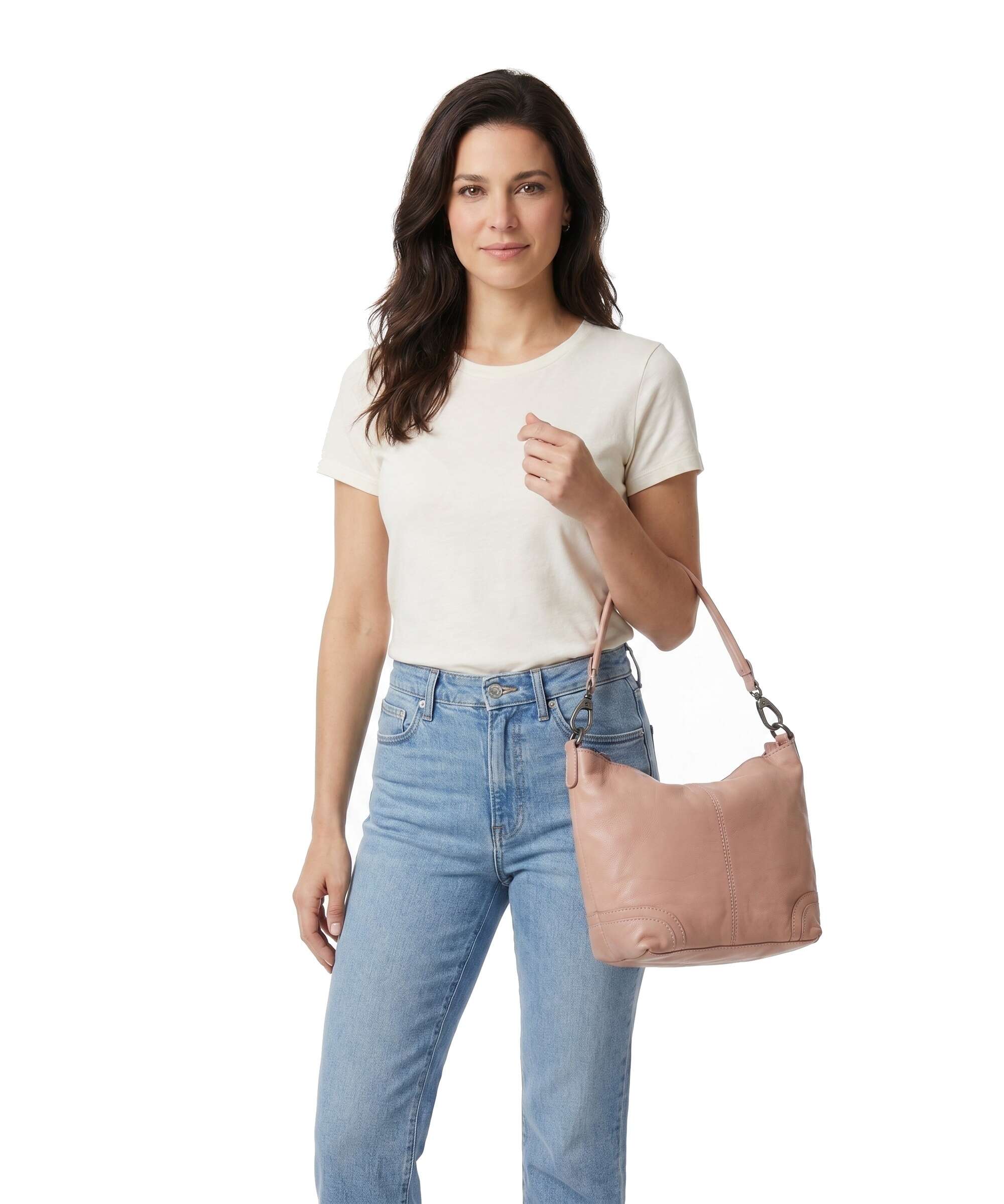 The Chesterfield Brand Washed Waxed Cow Lucy Sac porté épaule vintage rose - Image 3
