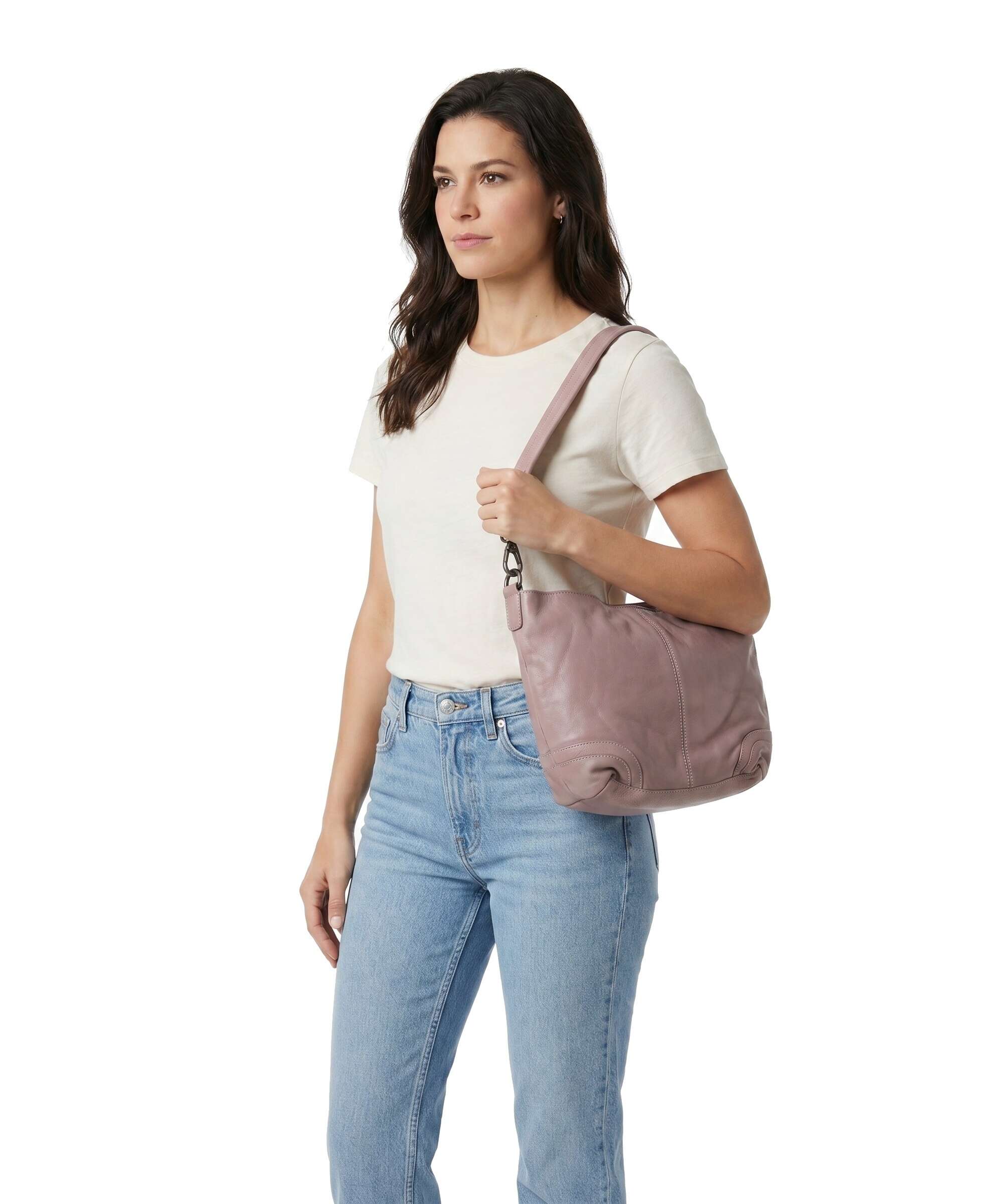 The Chesterfield Brand Washed Waxed Cow Lucy Sac porté épaule lavender lilac - Image 3