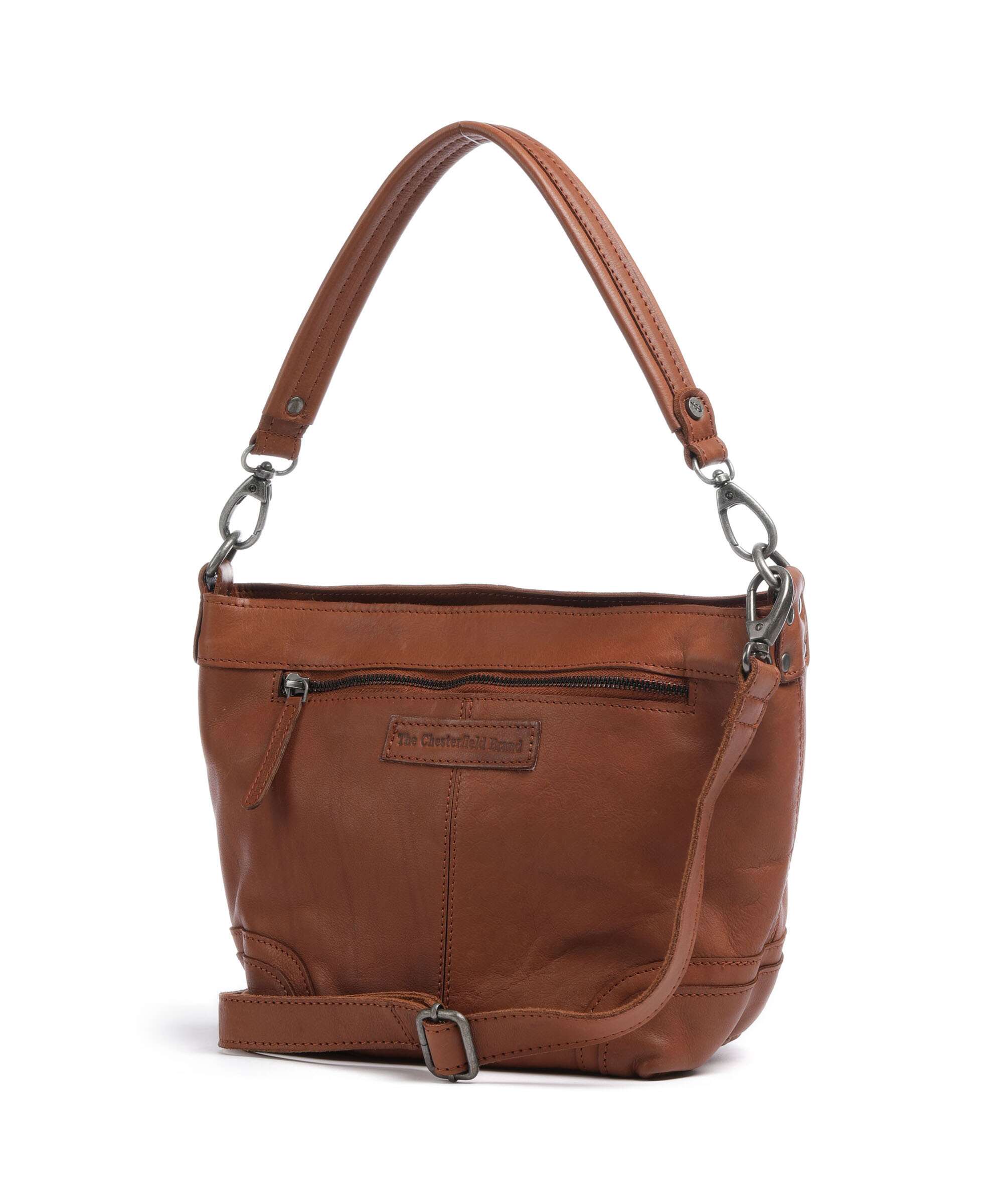 The Chesterfield Brand Washed Waxed Cow Lucy Sac porté épaule cognac - Image 2