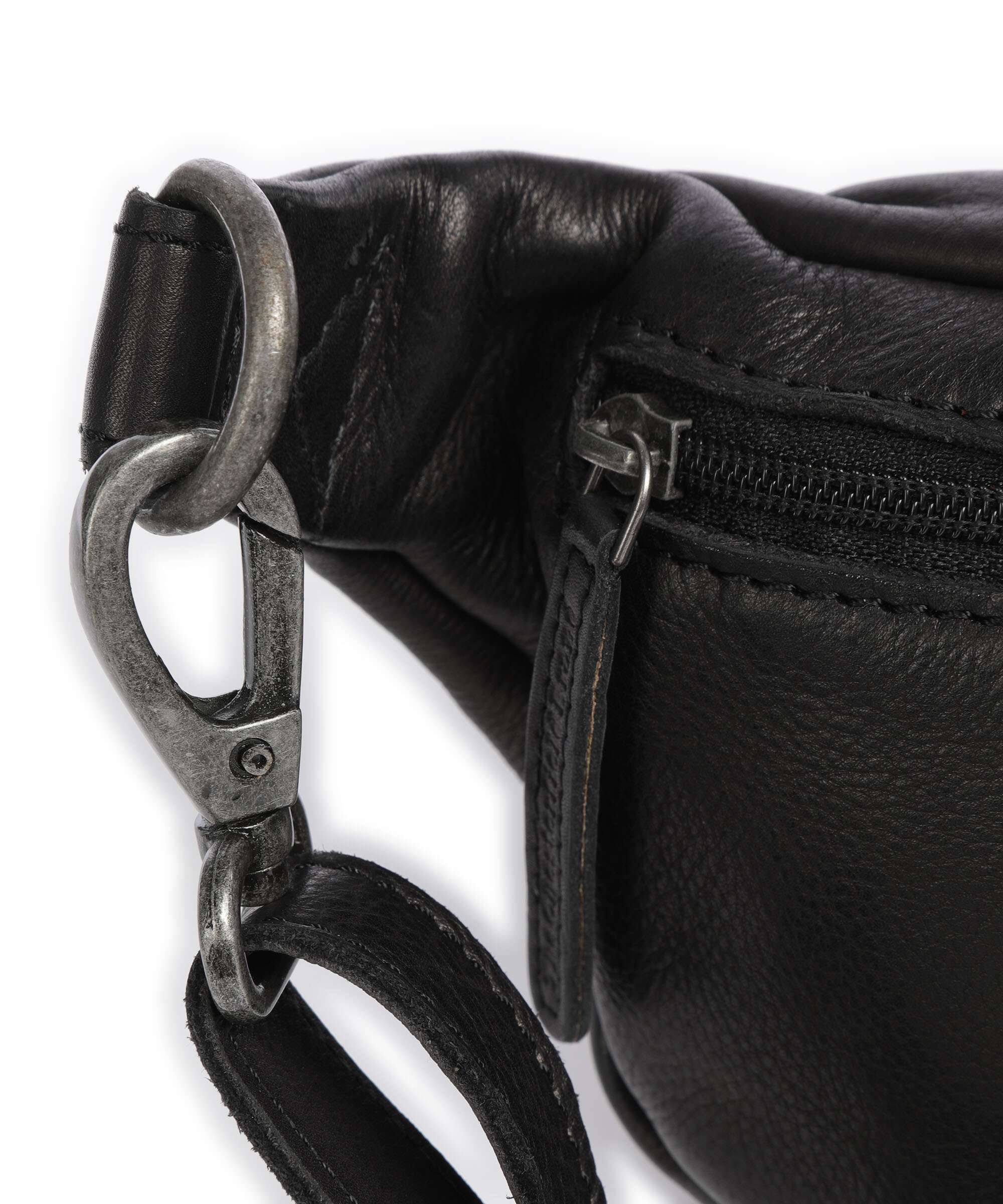 The Chesterfield Brand Washed Waxed Cow Severo Sac banane black - Image 5