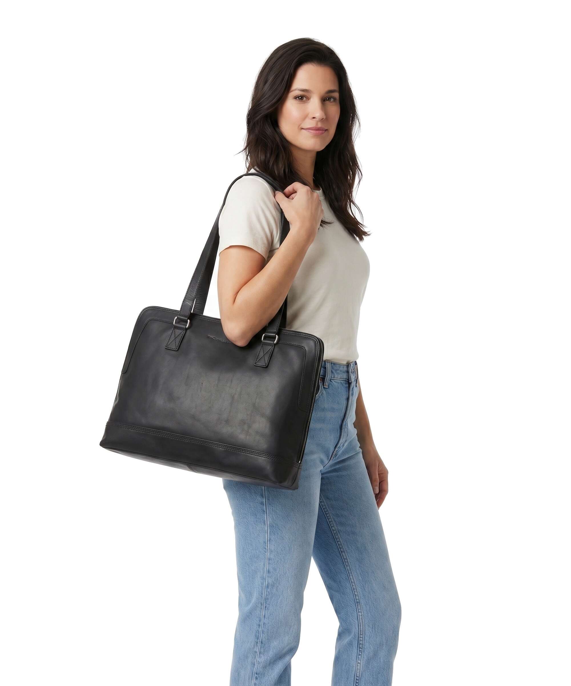 The Chesterfield Brand Wax Pull Up Cow Elvar Sac porté épaule black - Image 3