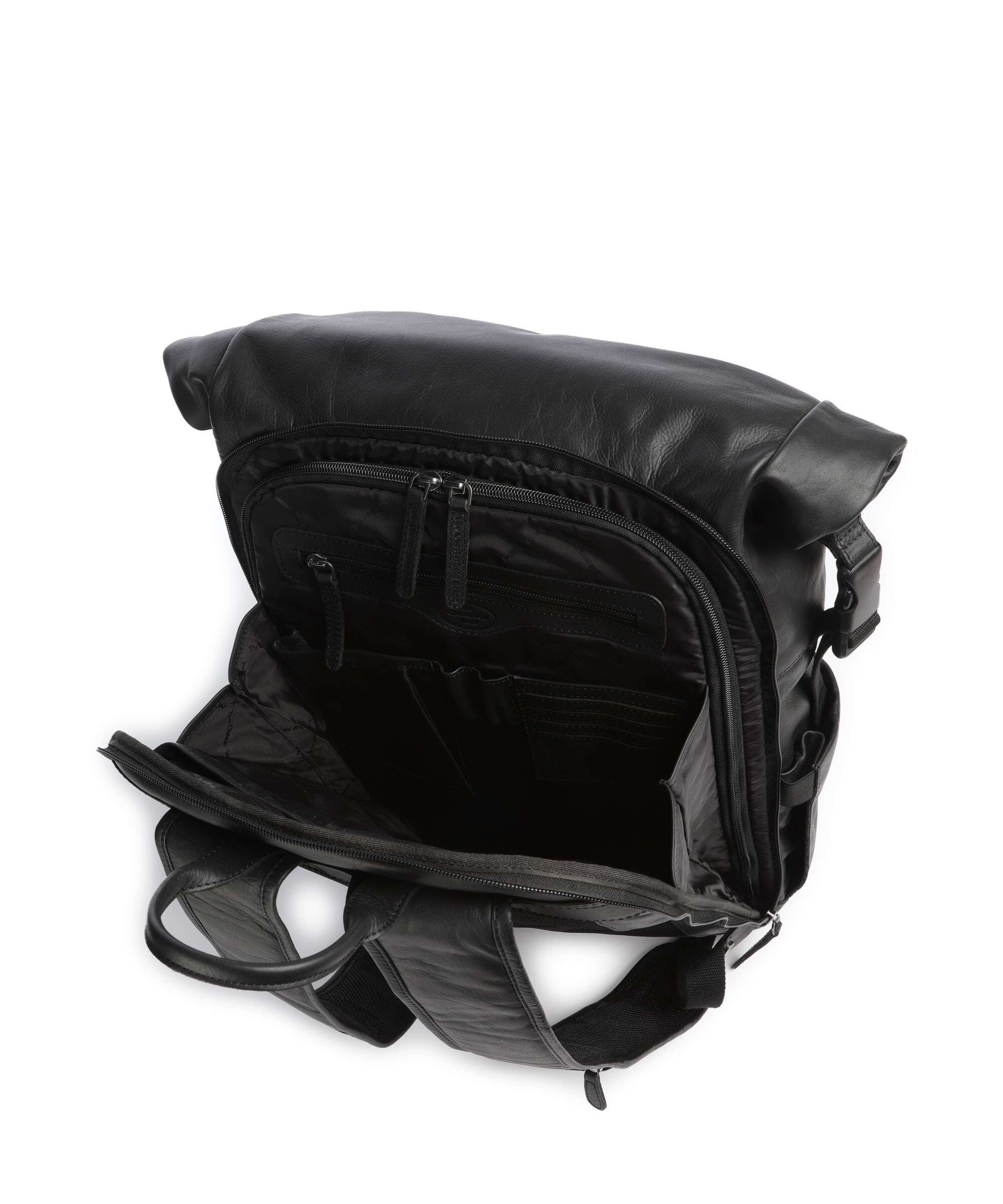 The Chesterfield Brand Wax Pull Up Cow Remo Sac à dos roll-top black - Image 4