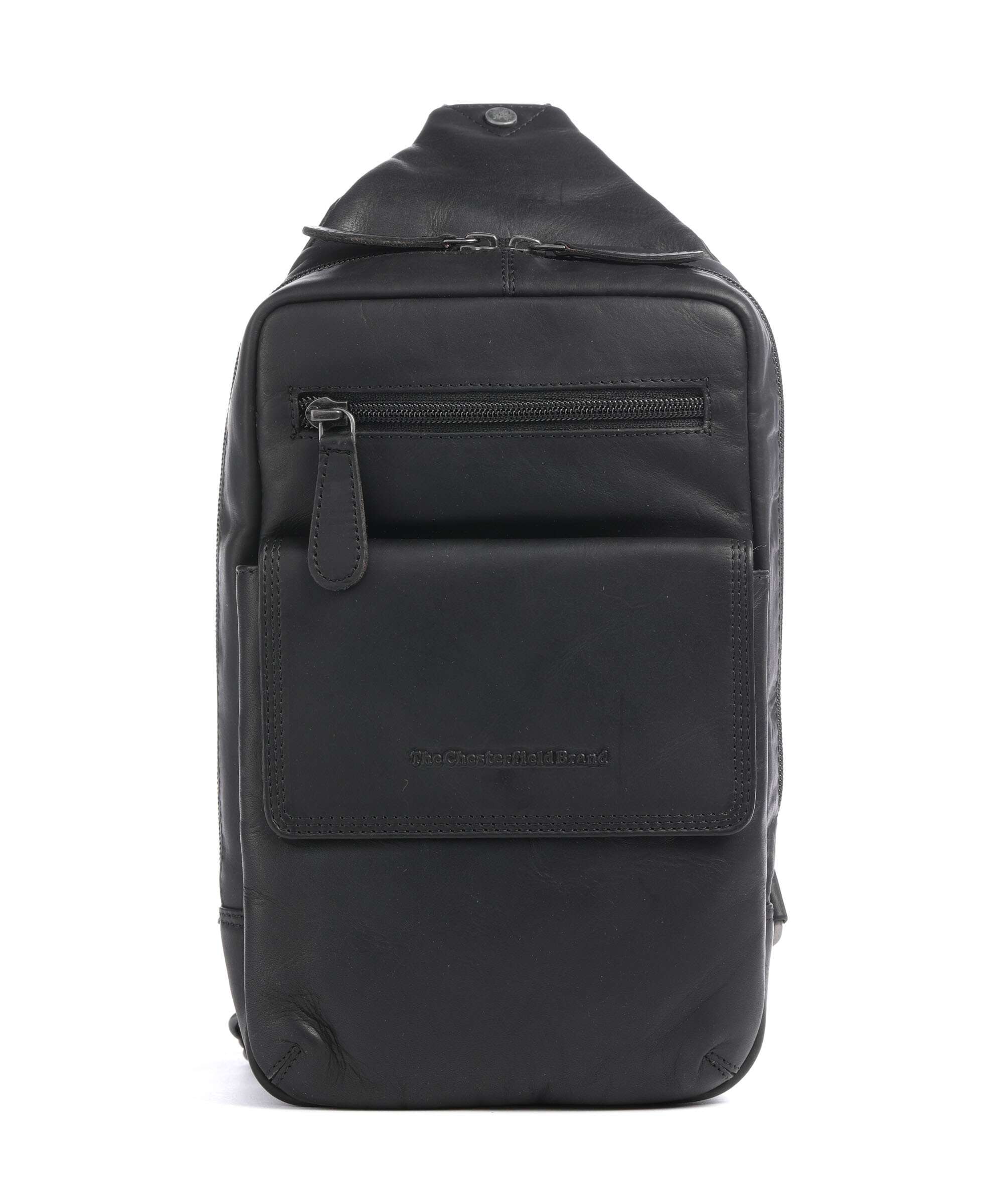 The Chesterfield Brand Wax Pull Up Cow Turelle Sac sling black