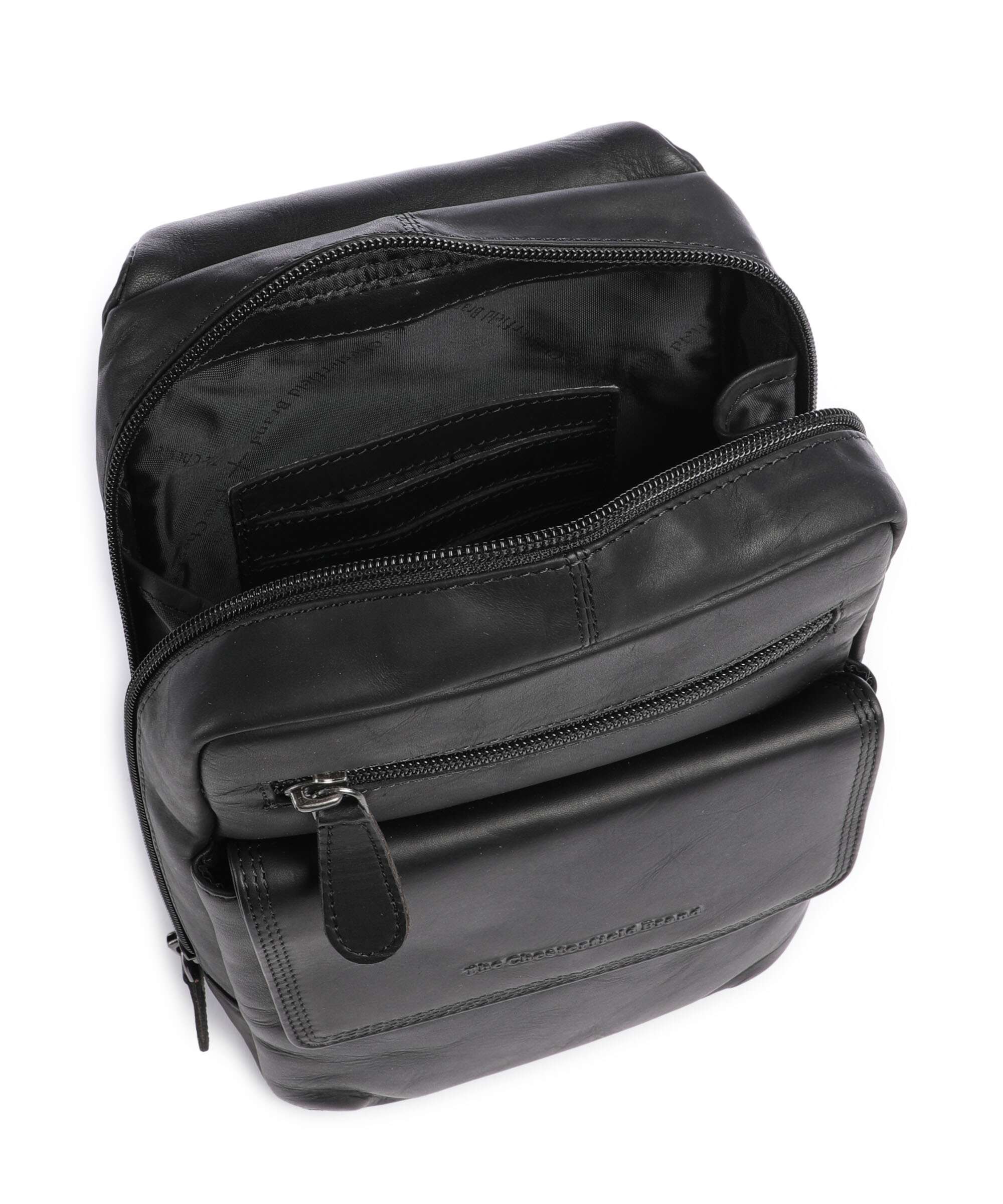 The Chesterfield Brand Wax Pull Up Cow Turelle Sac sling black - Image 5