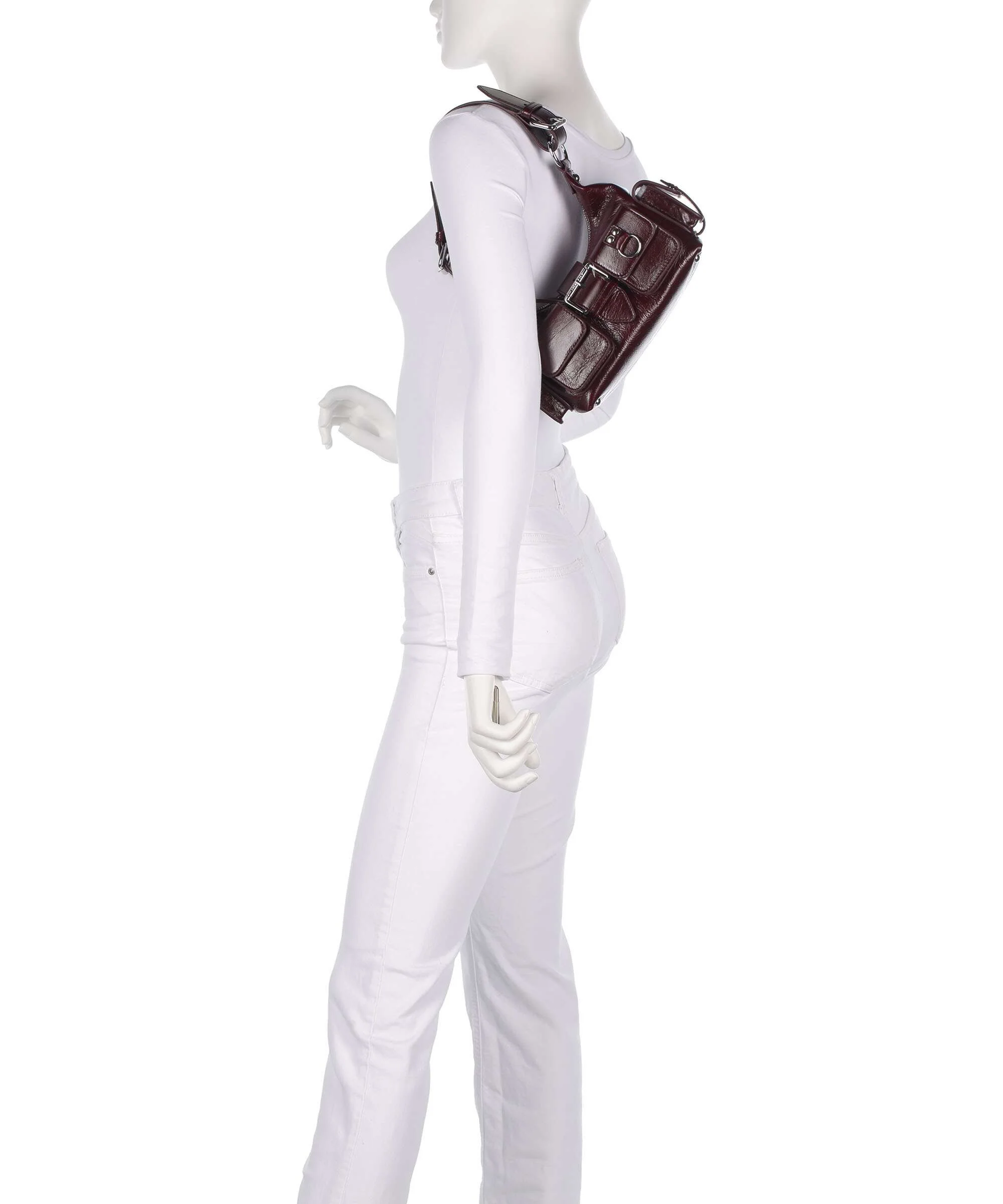 The Kooples Amelia Small Sac porté épaule bordeaux - Image 3
