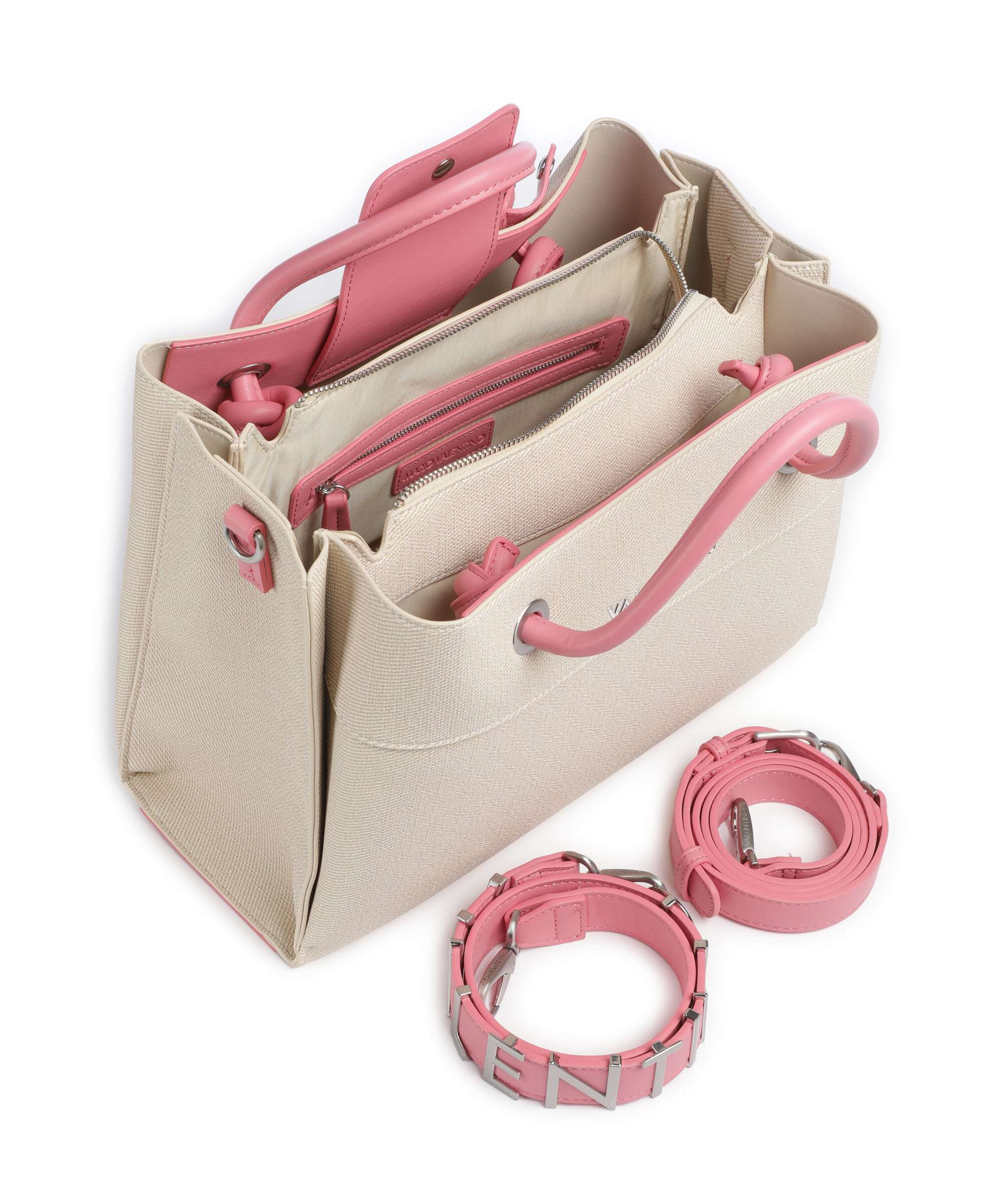 Valentino Bags Alexia Summer Sac à main naturale/rosa - Image 4