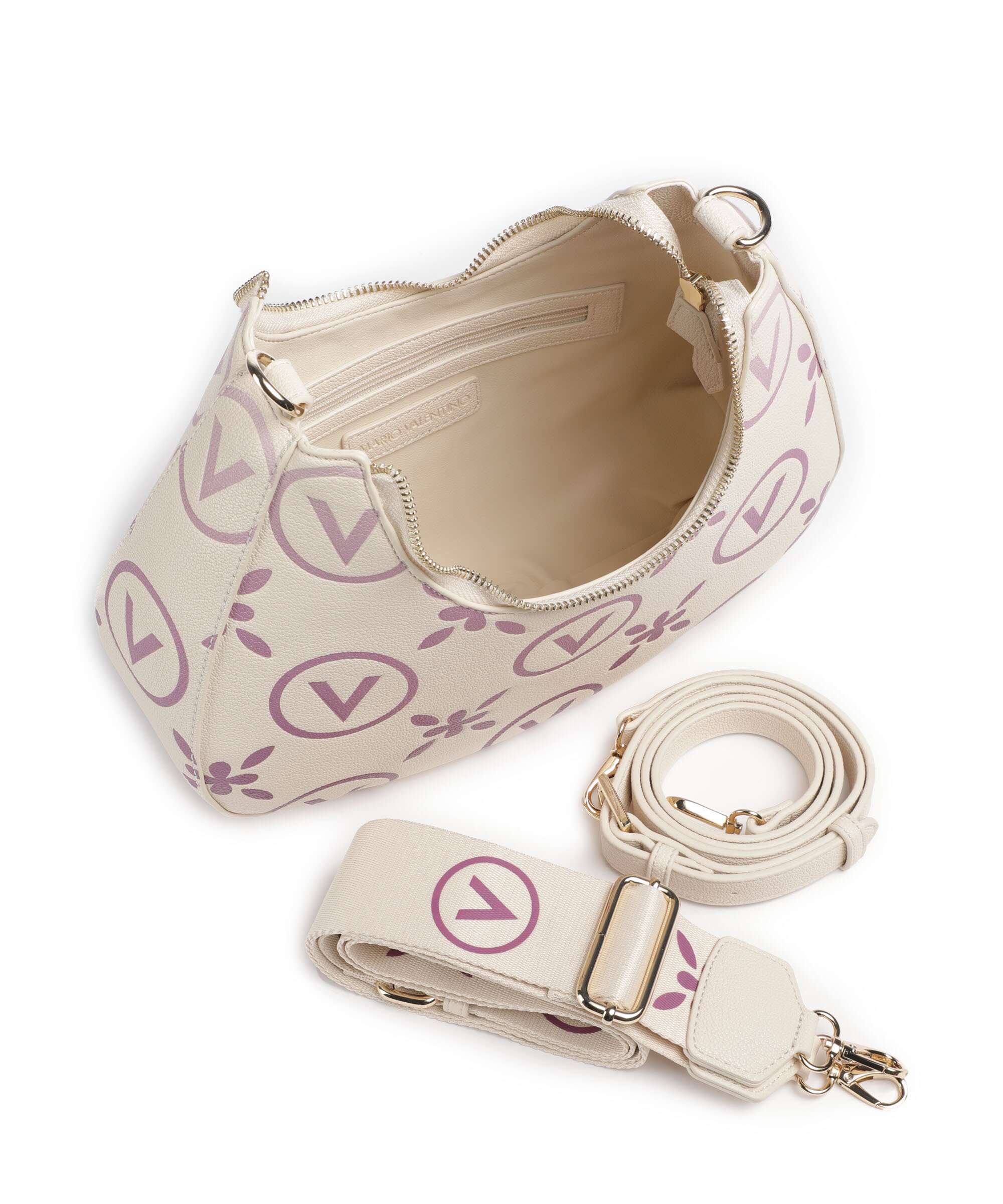 Valentino Bags Samba Re Print Sac porté épaule ecru/rosa - Image 4