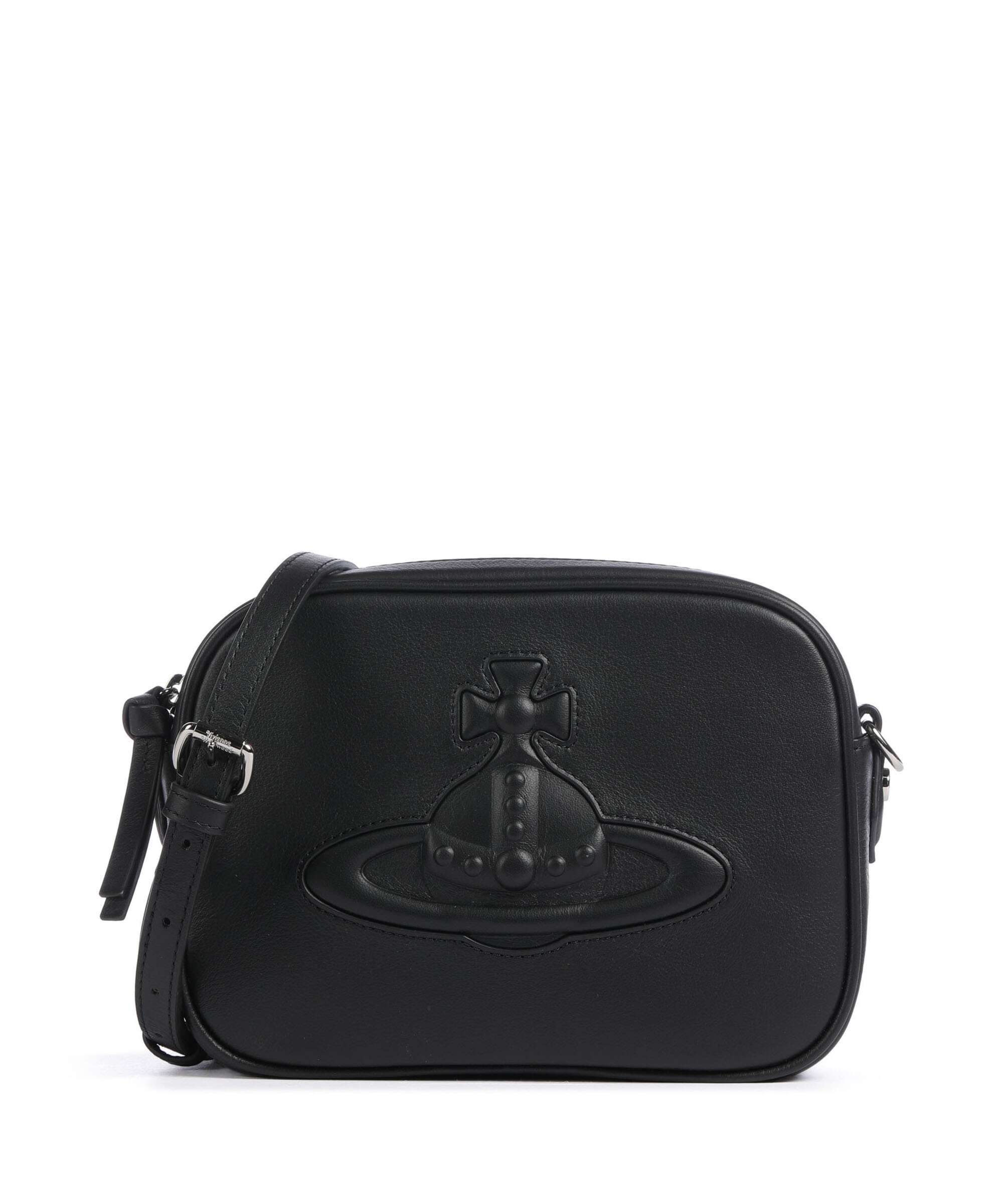 Vivienne Westwood Anna Smooth Injected Orb Sac bandoulière black