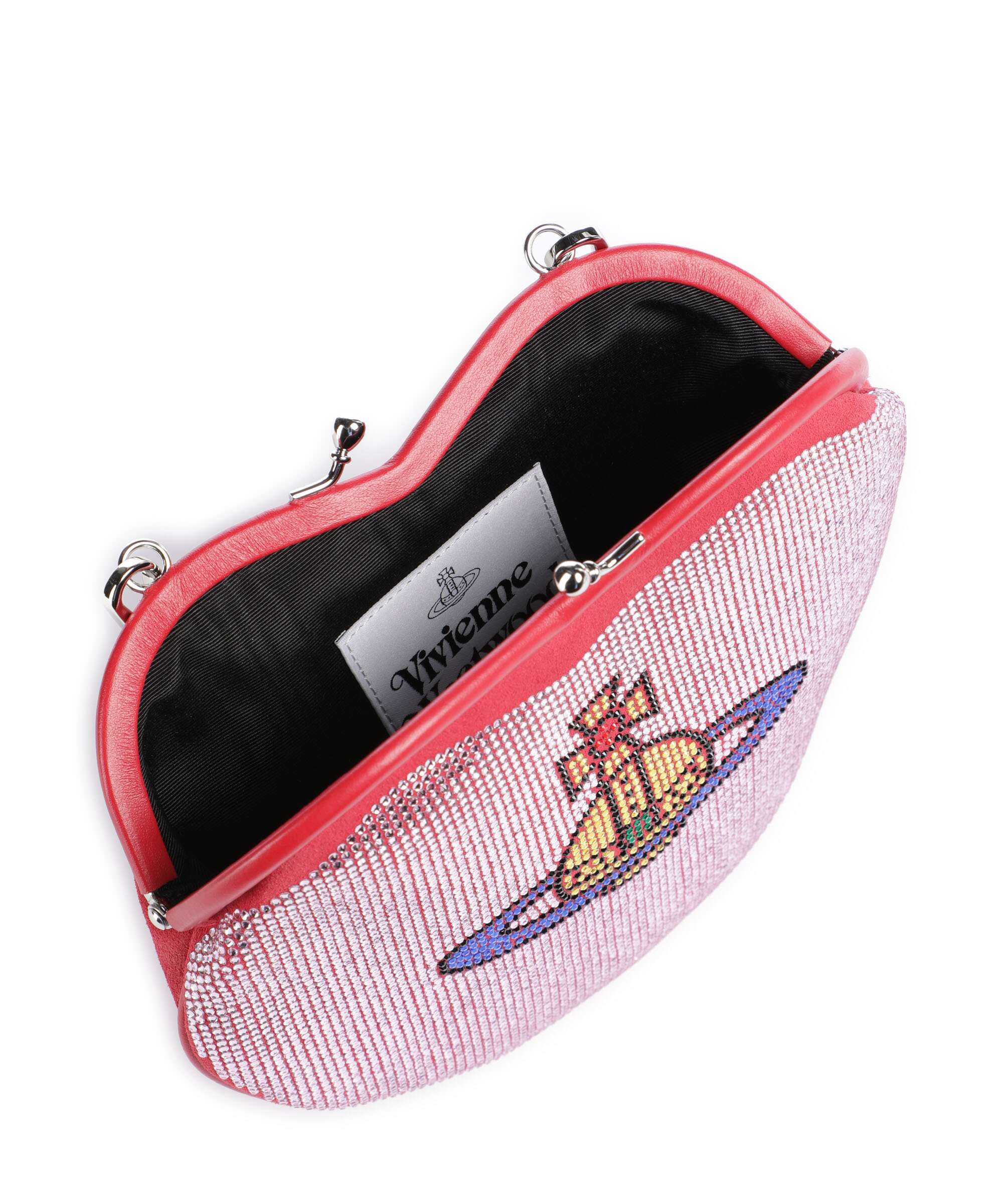 Vivienne Westwood Belle Heart Frame Diamante Sac bandoulière pink - Image 5