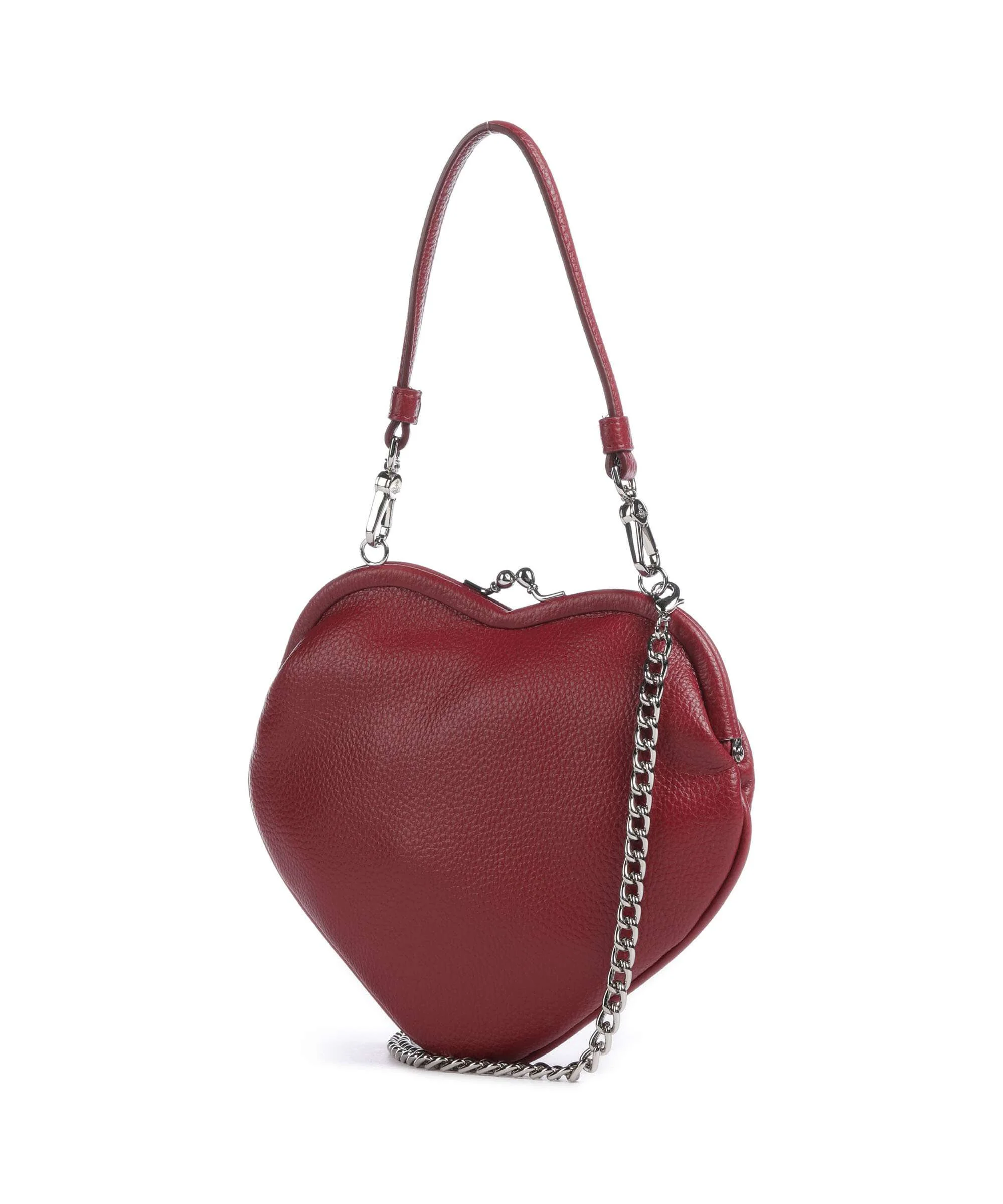 Vivienne Westwood Belle Heart Frame Re-Vegan Grain Sac porté épaule red - Image 2