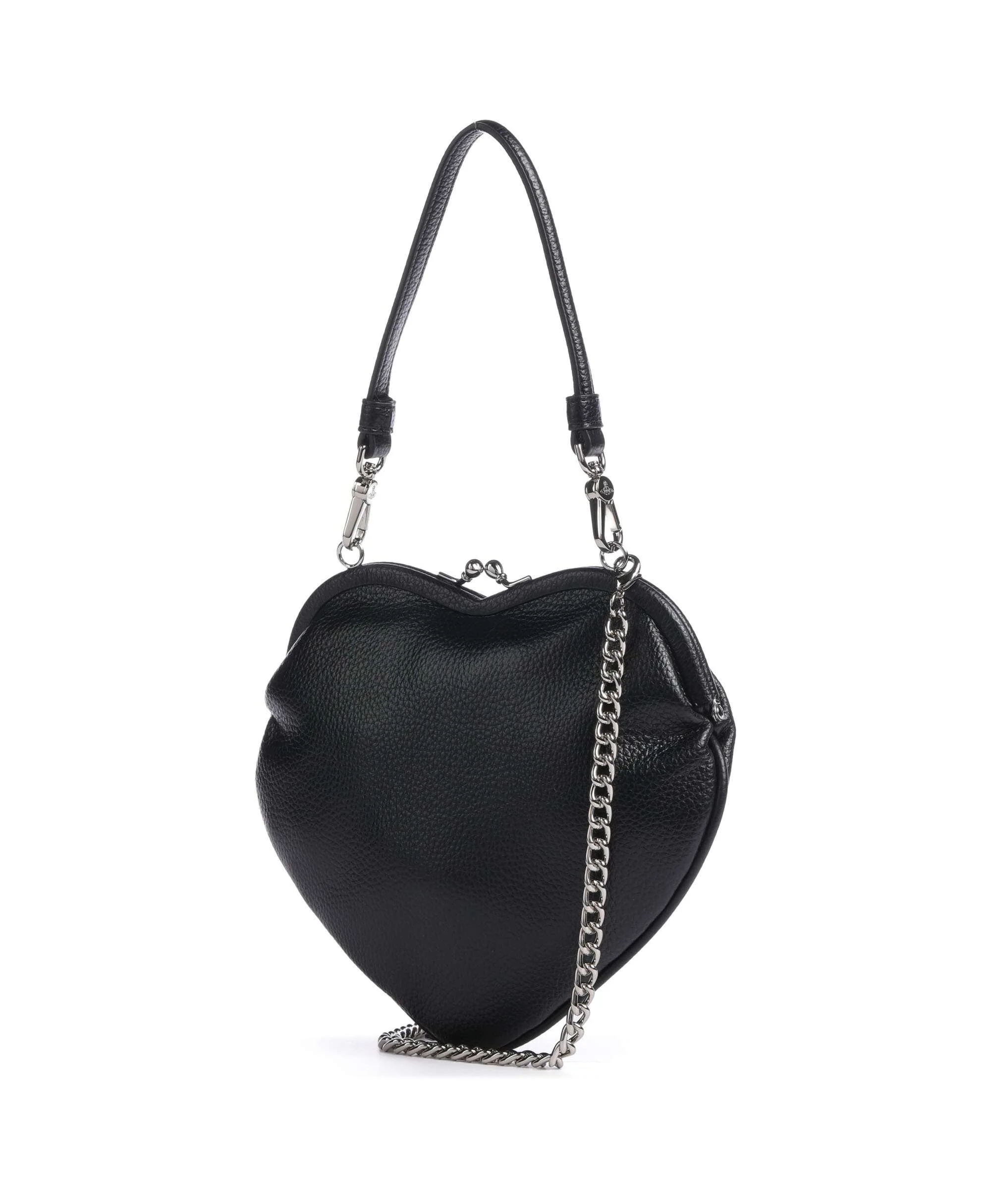 Vivienne Westwood Belle Heart Frame Re-Vegan Grain Sac porté épaule black - Image 2