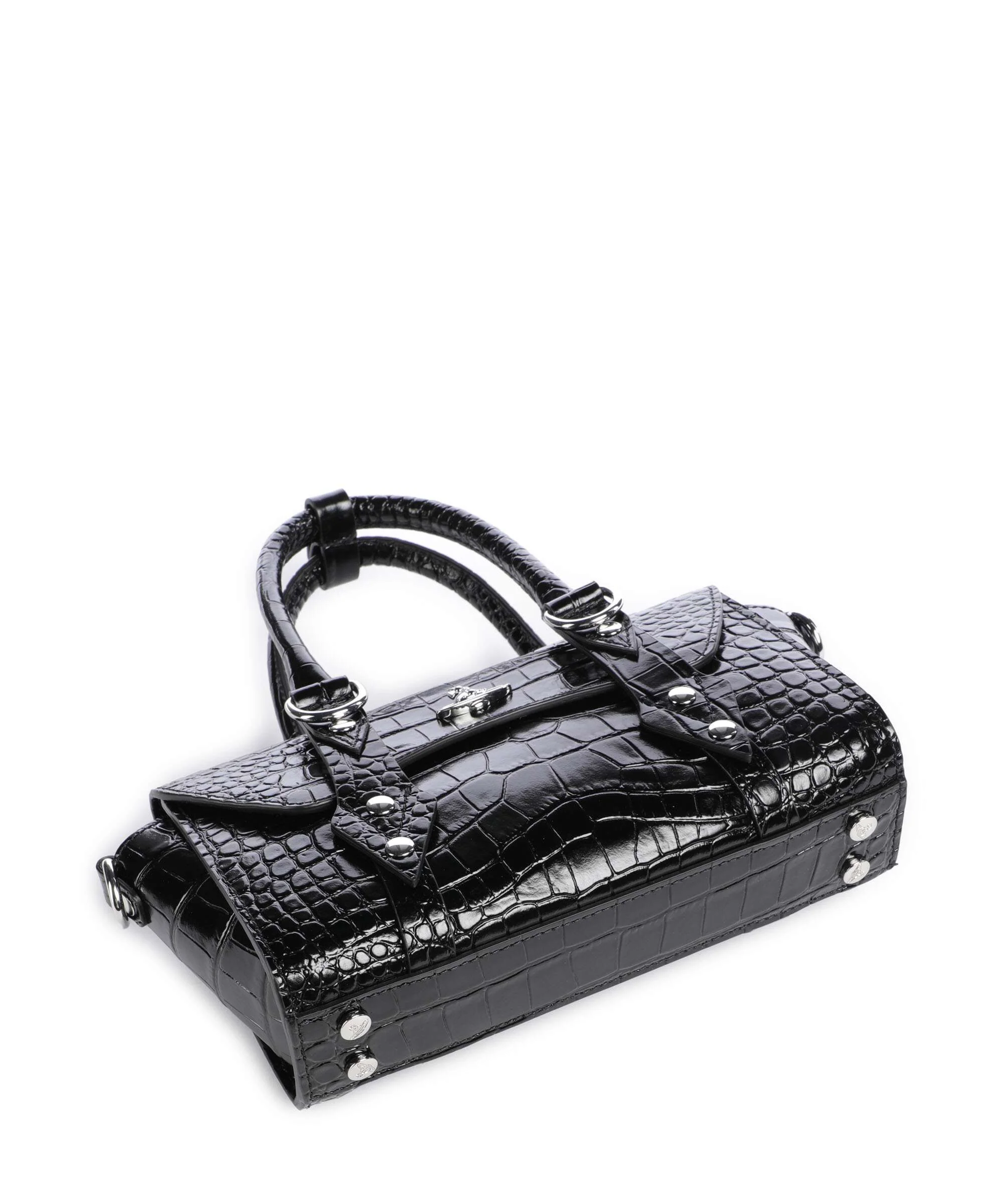 Vivienne Westwood Bettina Embossed Croc Mini Sac à main black - Image 5