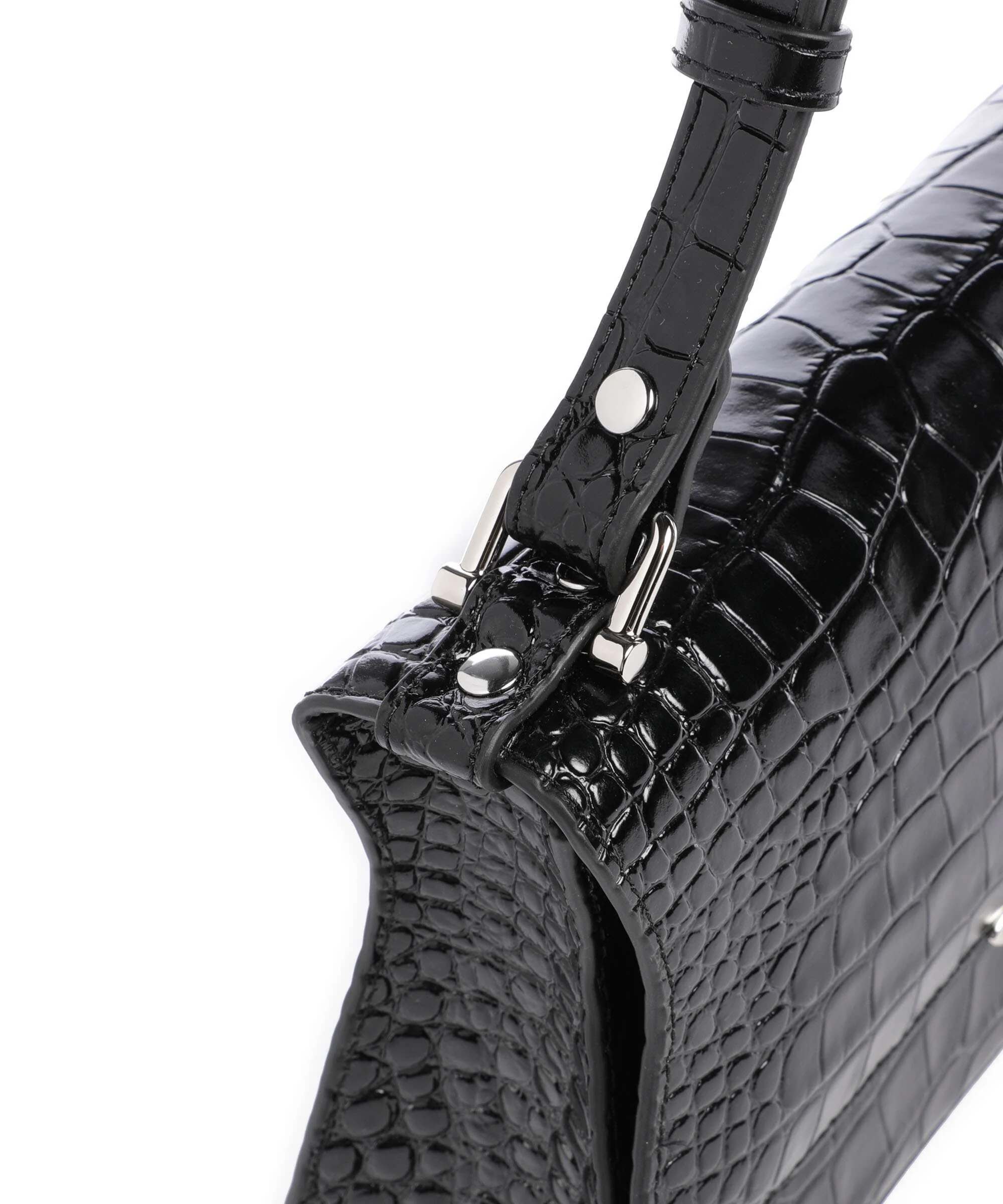 Vivienne Westwood Bianca Embossed Croc S Sac porté épaule black - Image 4