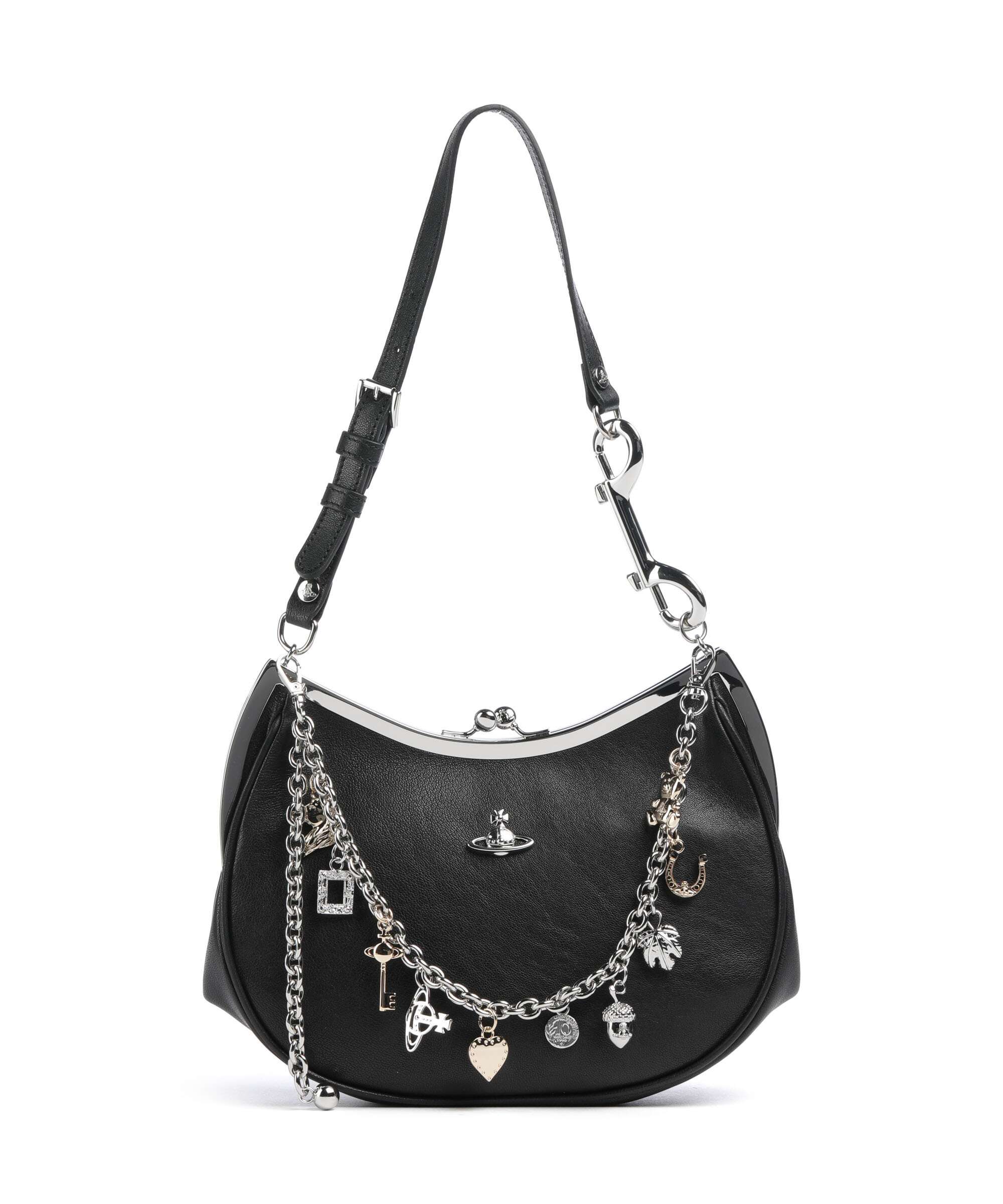 Vivienne Westwood Charm Frame Supple Sac porté épaule black