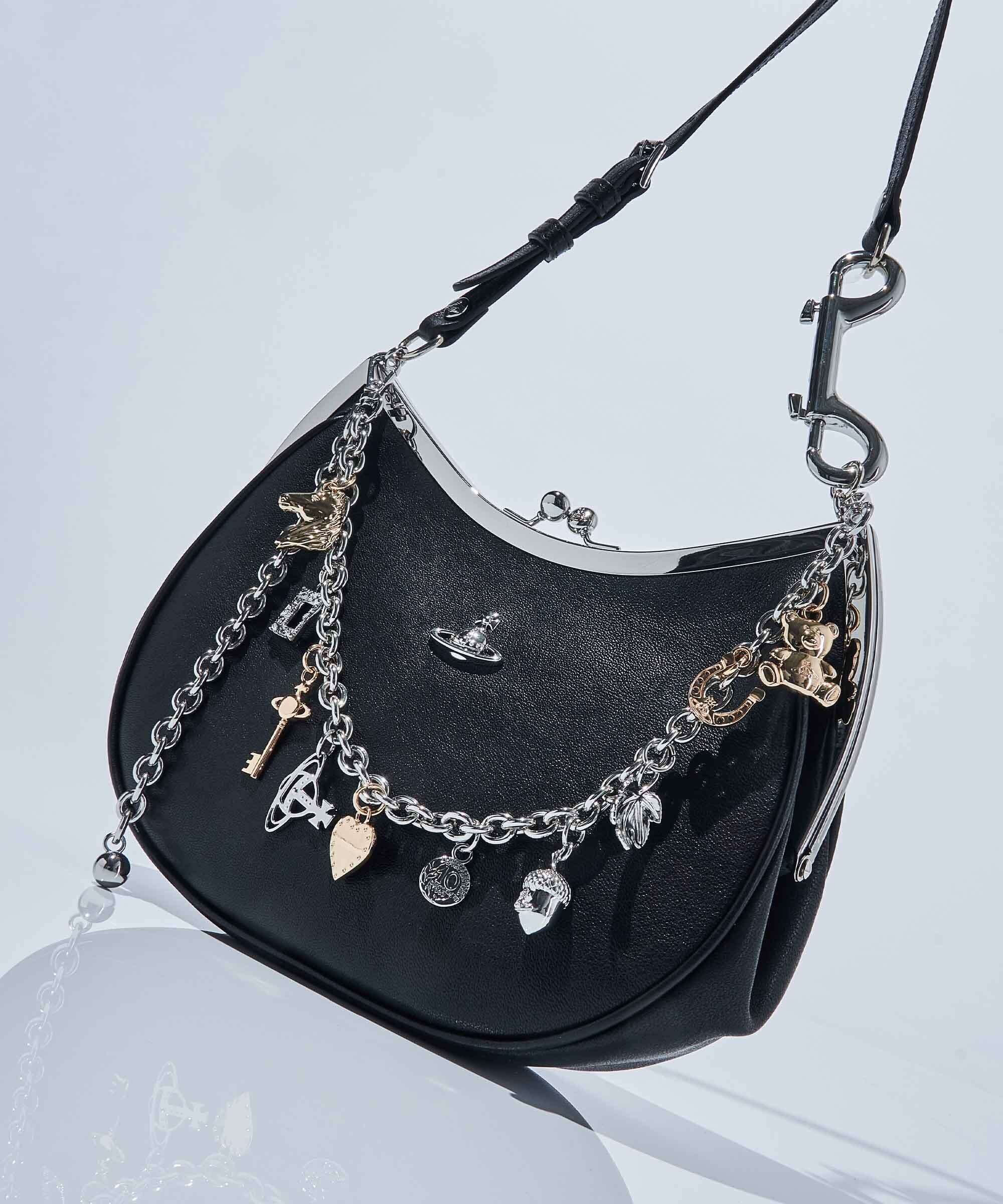 Vivienne Westwood Charm Frame Supple Sac porté épaule black - Image 7