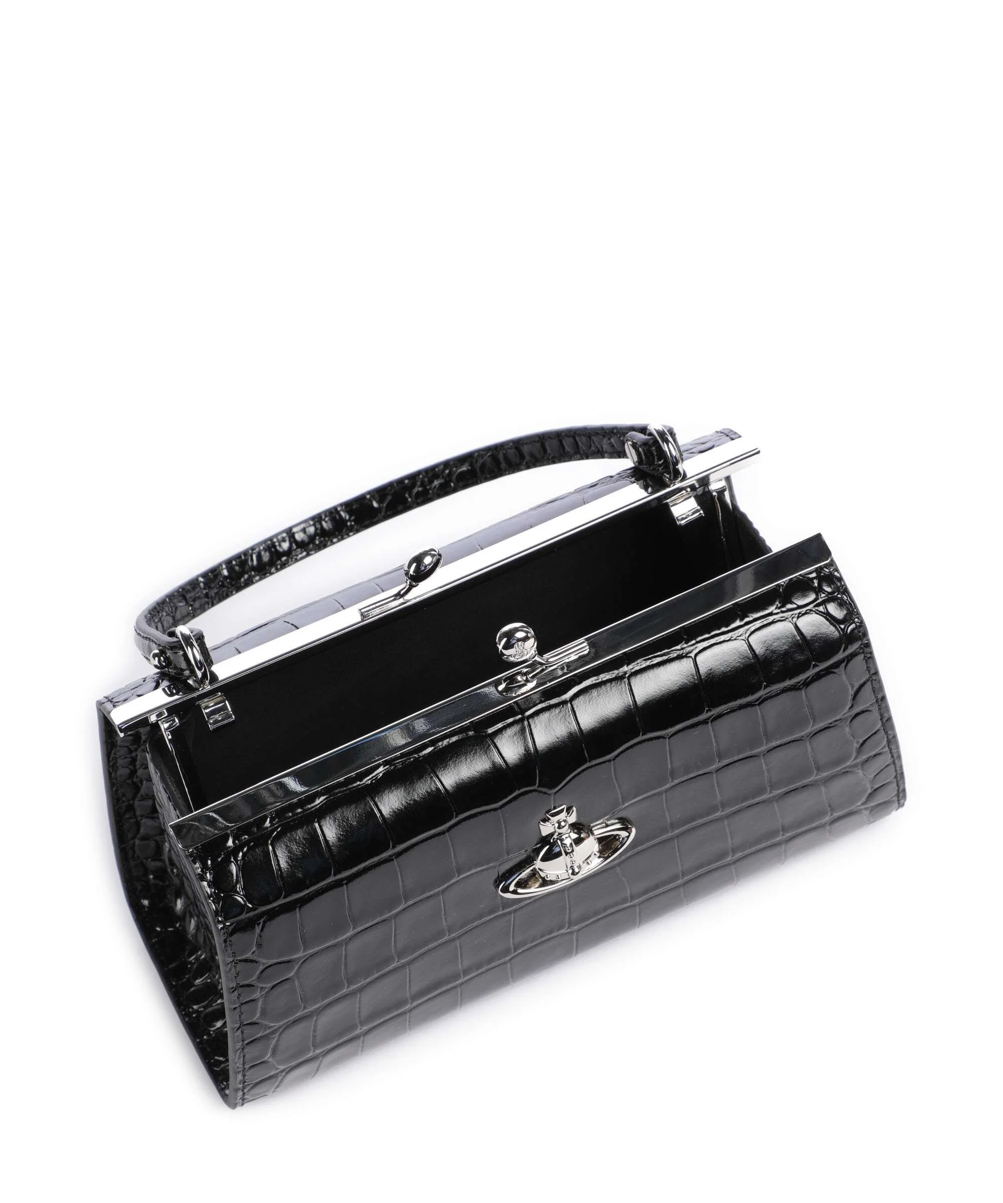 Vivienne Westwood Doll Frame Embossed Croc XL Sac à main black - Image 5