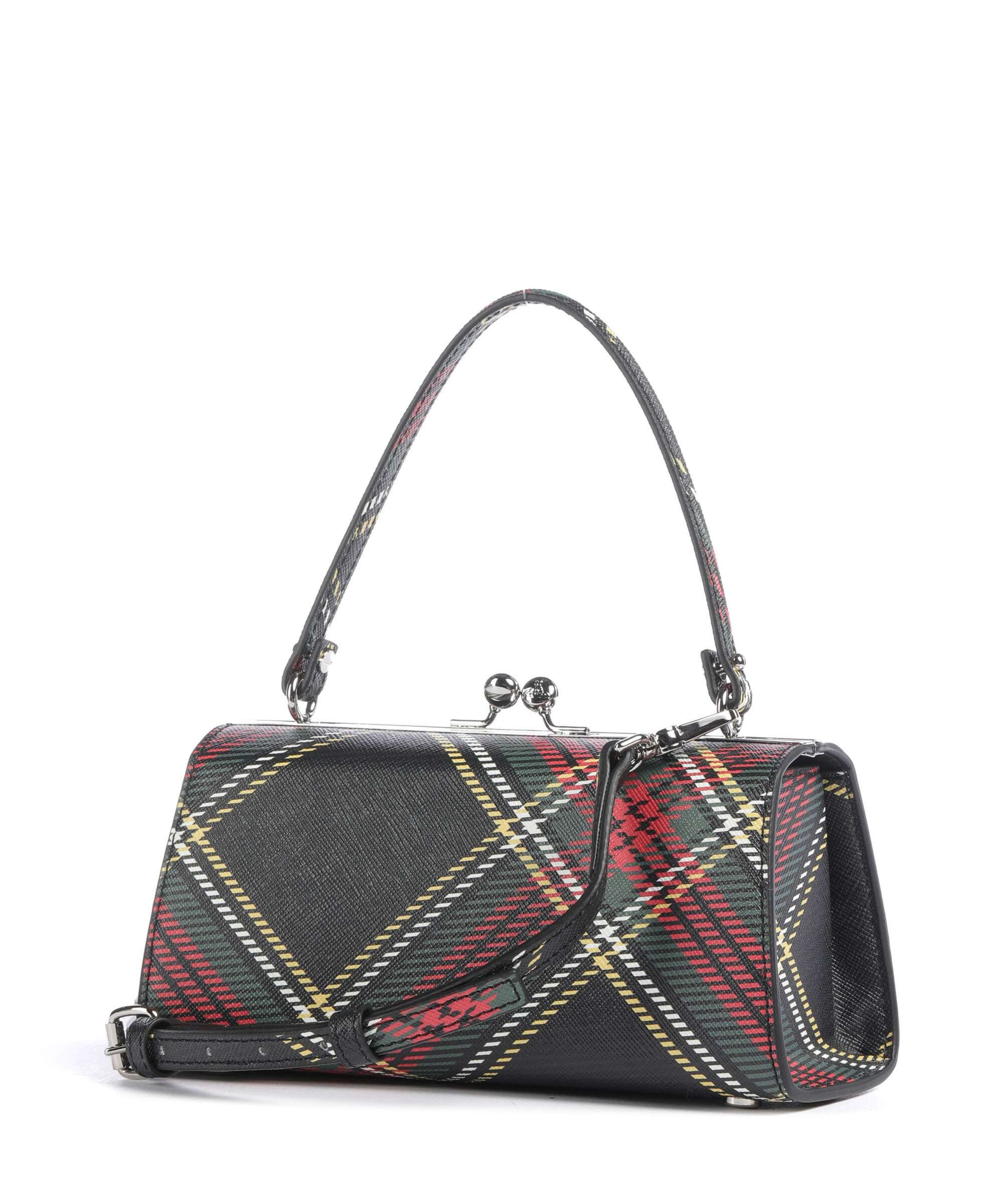 Vivienne Westwood Doll Frame Saffiano Printed XL Sac à main chelsea tartan - Image 2