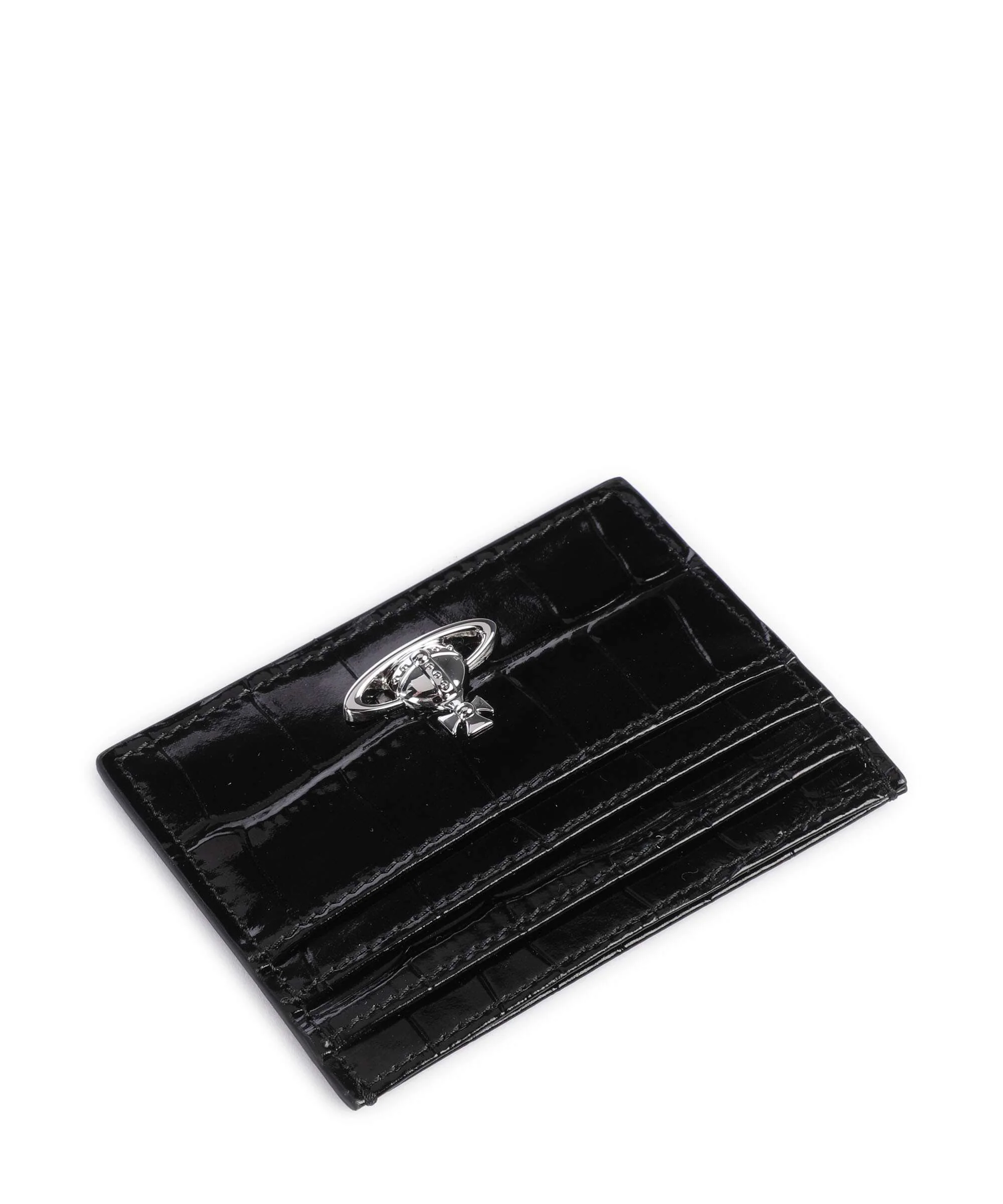 Vivienne Westwood Embossed Croc Étui à cartes crédit black - Image 3