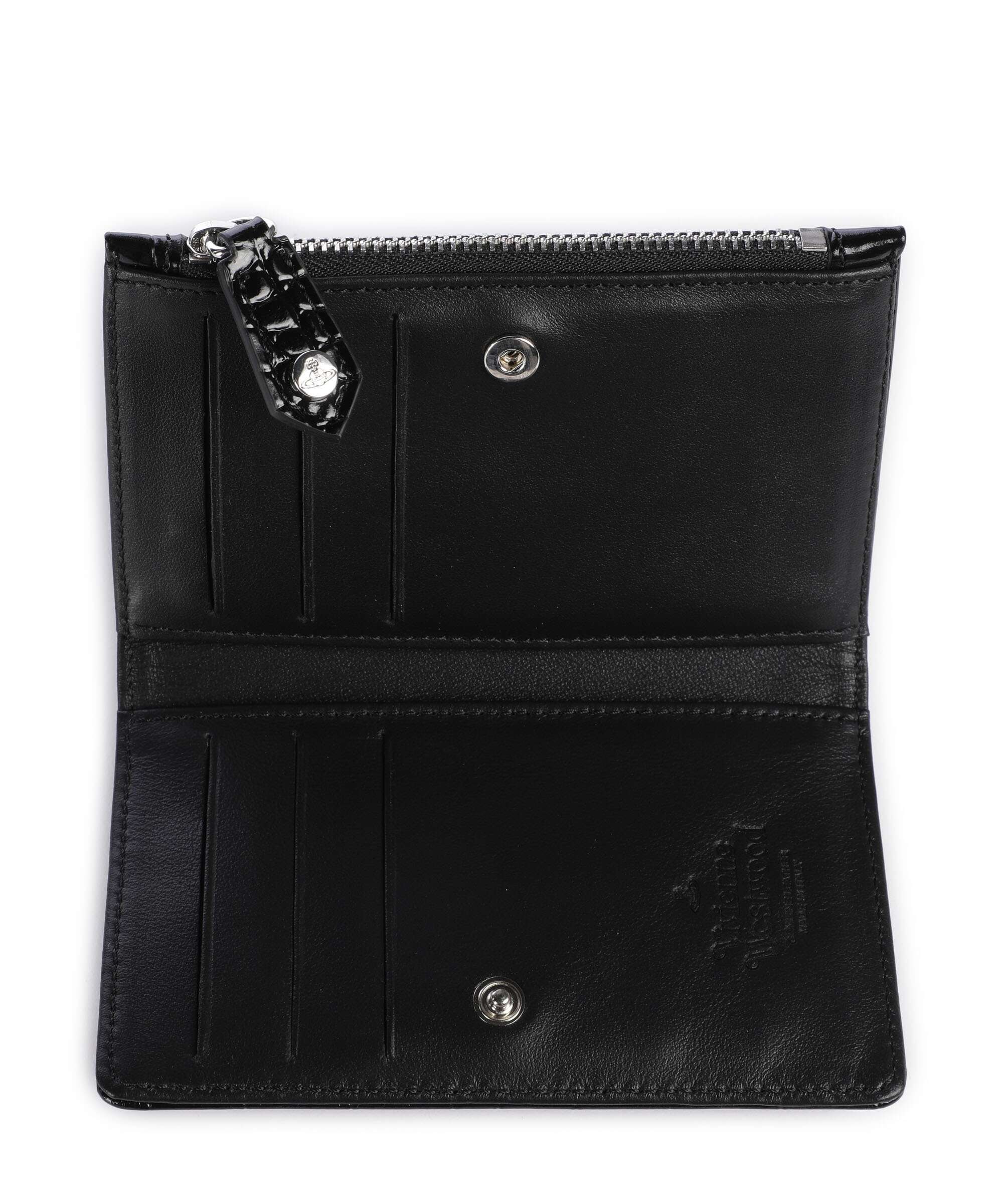 Vivienne Westwood Embossed Croc Slim Étui à cartes crédit black - Image 2