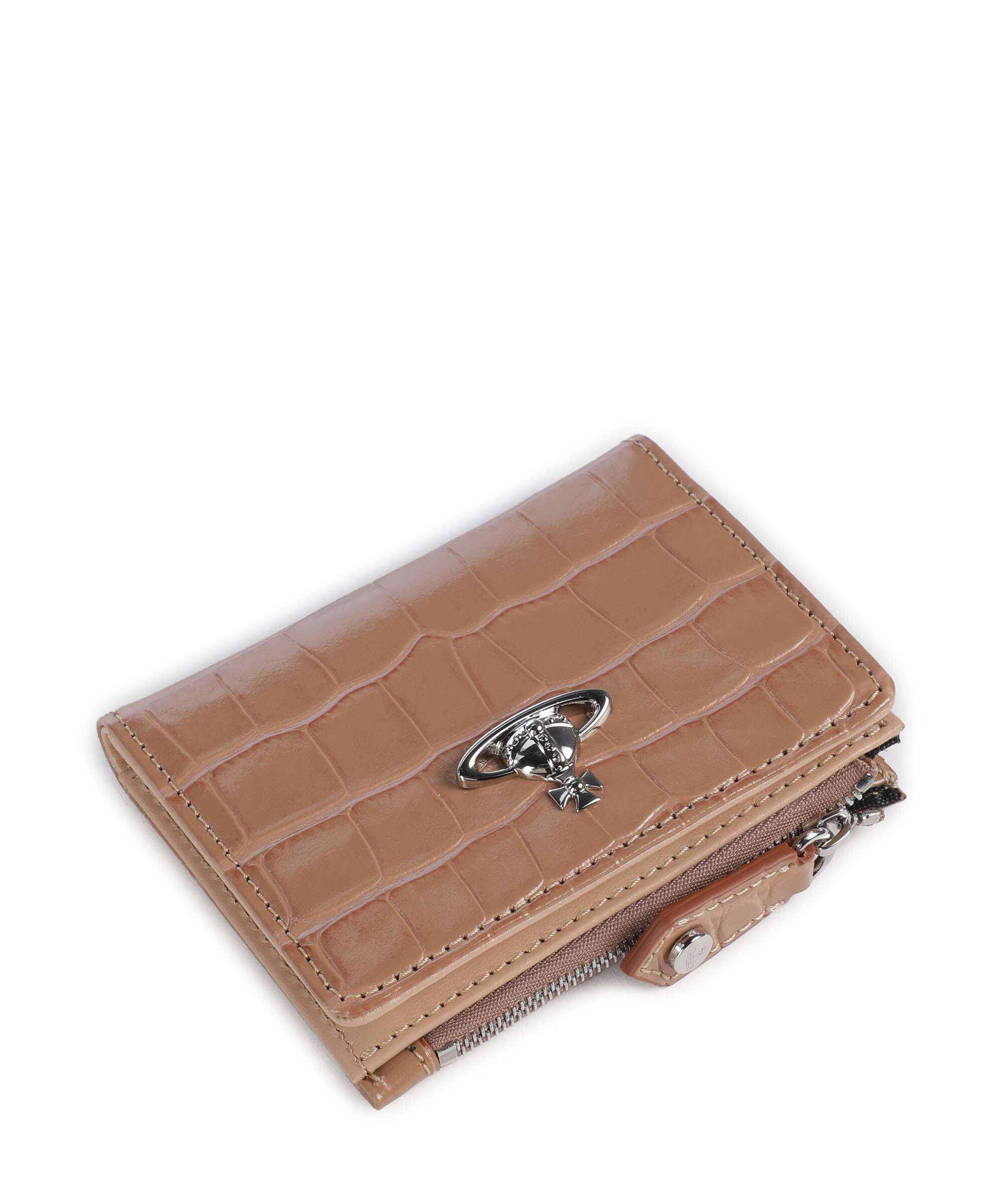 Vivienne Westwood Embossed Croc Slim Portefeuille dusty pink - Image 4