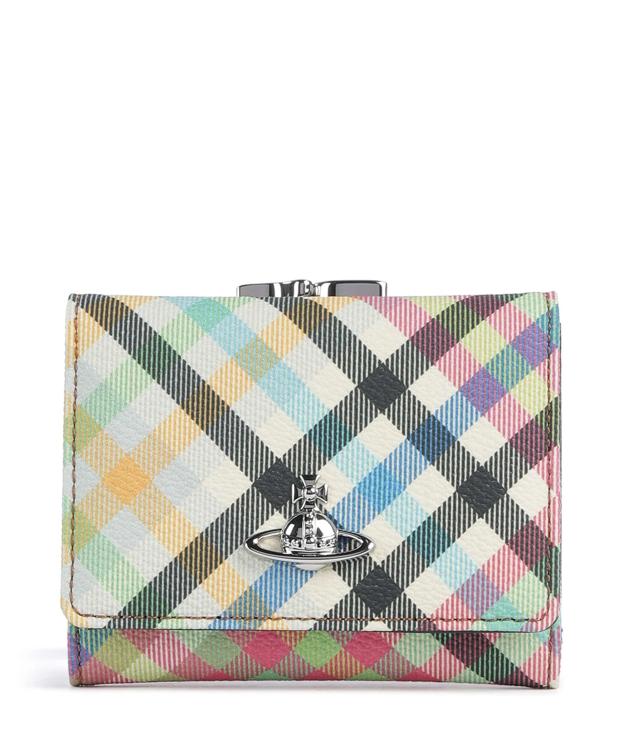 Vivienne Westwood Frame Buccia D'Arancia Small Portefeuille heather plaid
