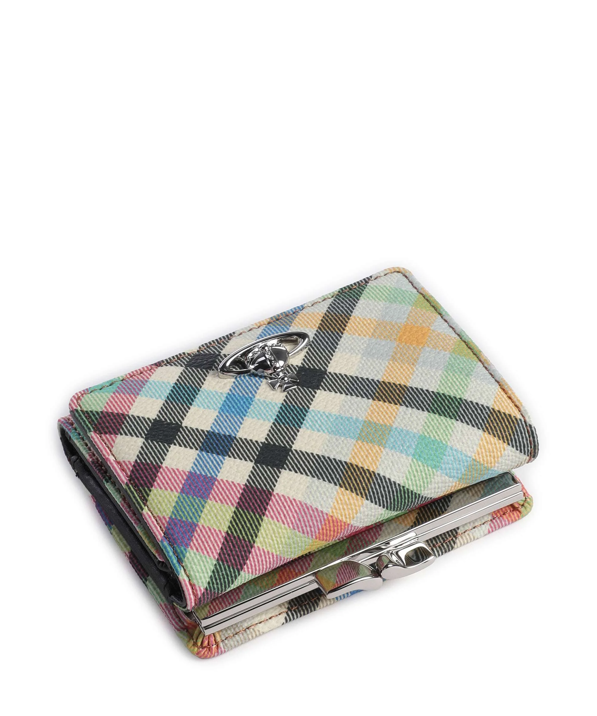 Vivienne Westwood Frame Buccia D'Arancia Small Portefeuille heather plaid - Image 5