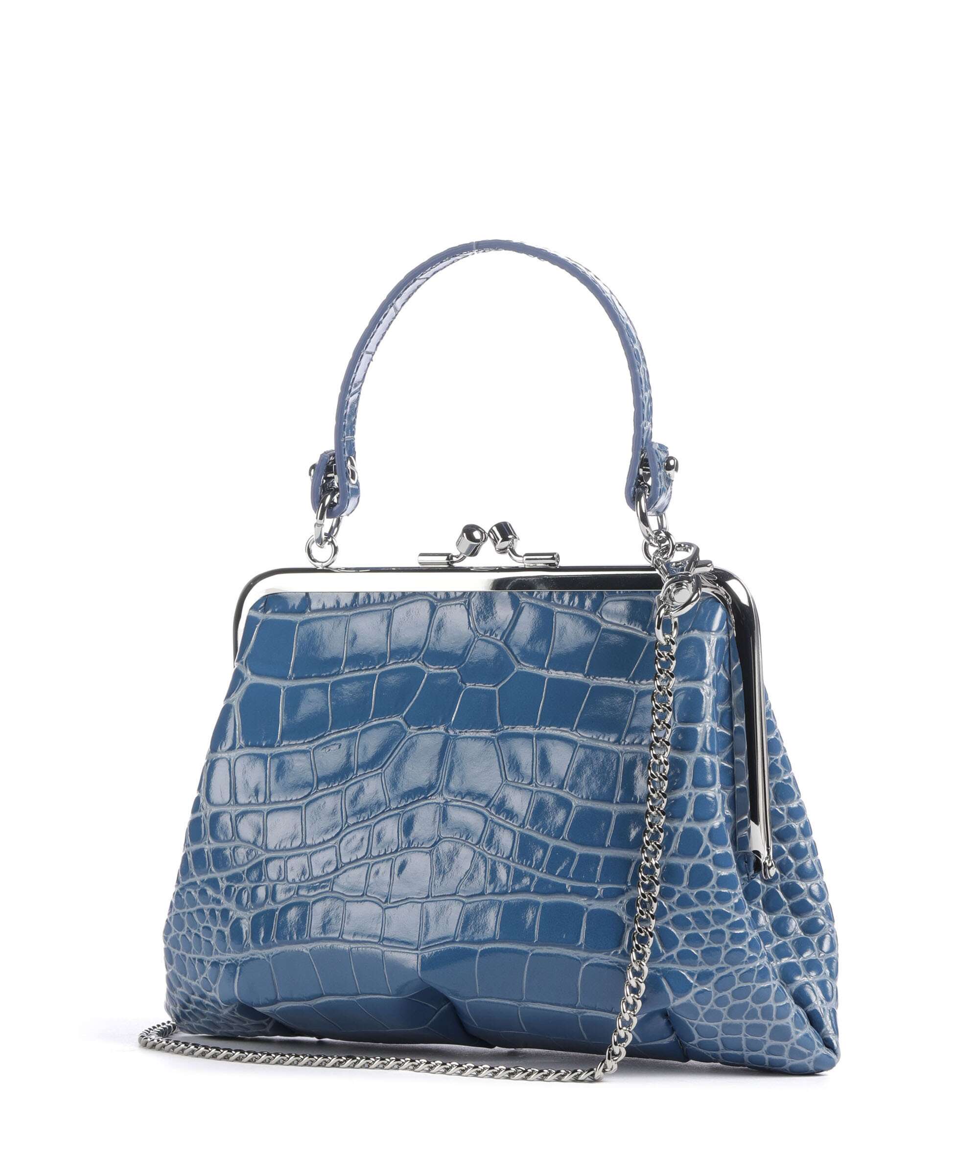Vivienne Westwood Granny Frame Embossed Croc Sac à main blue - Image 2