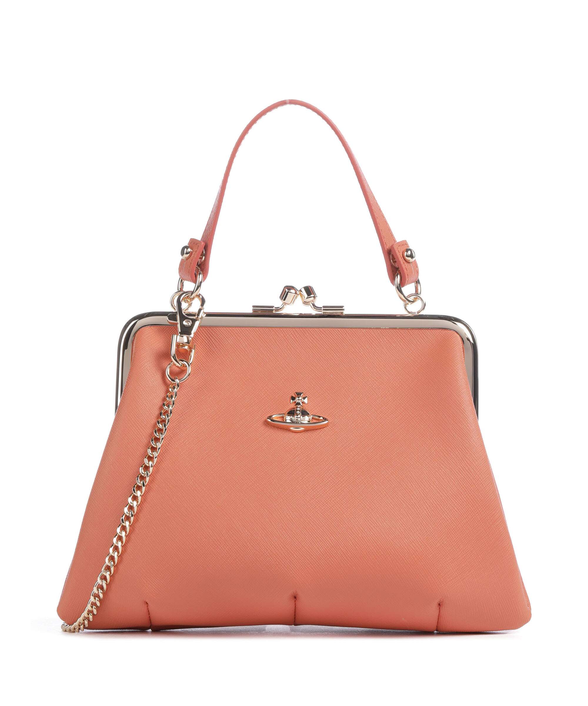 Vivienne Westwood Granny Frame Saffiano Biogreen Sac à main orange