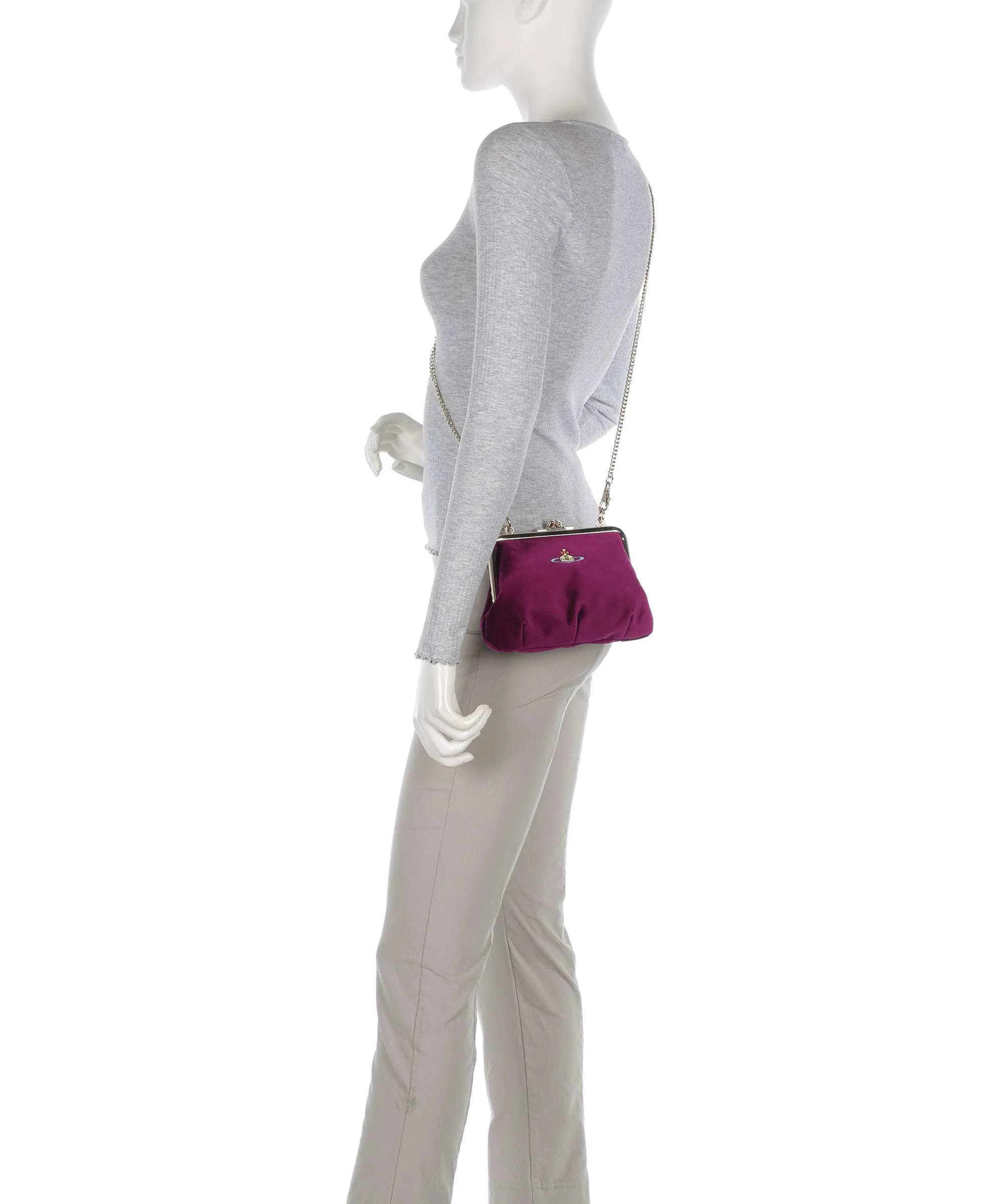 Vivienne Westwood Granny Frame Velvet Sac bandoulière purple - Image 3