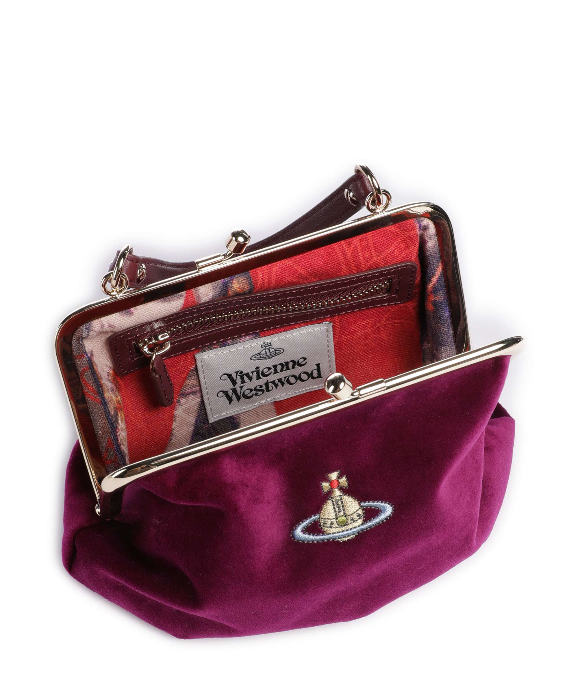 Vivienne Westwood Granny Frame Velvet Sac bandoulière purple - Image 6