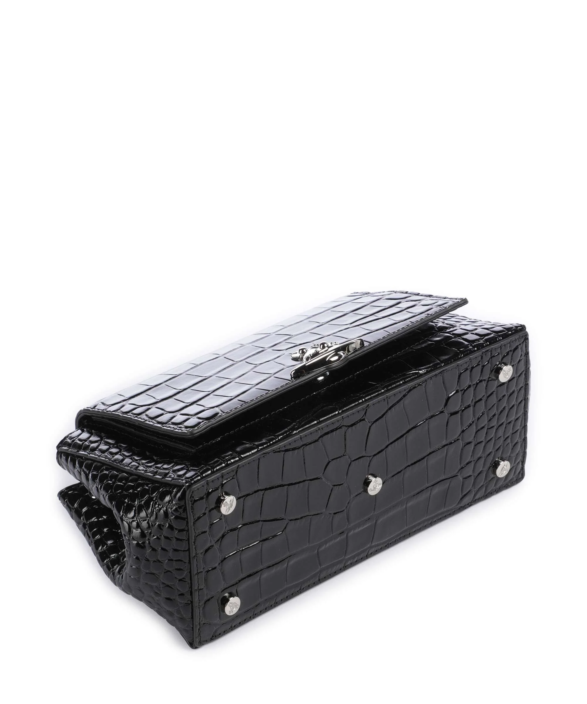 Vivienne Westwood Hazel Embossed Croc Medium Sac porté épaule black - Image 5