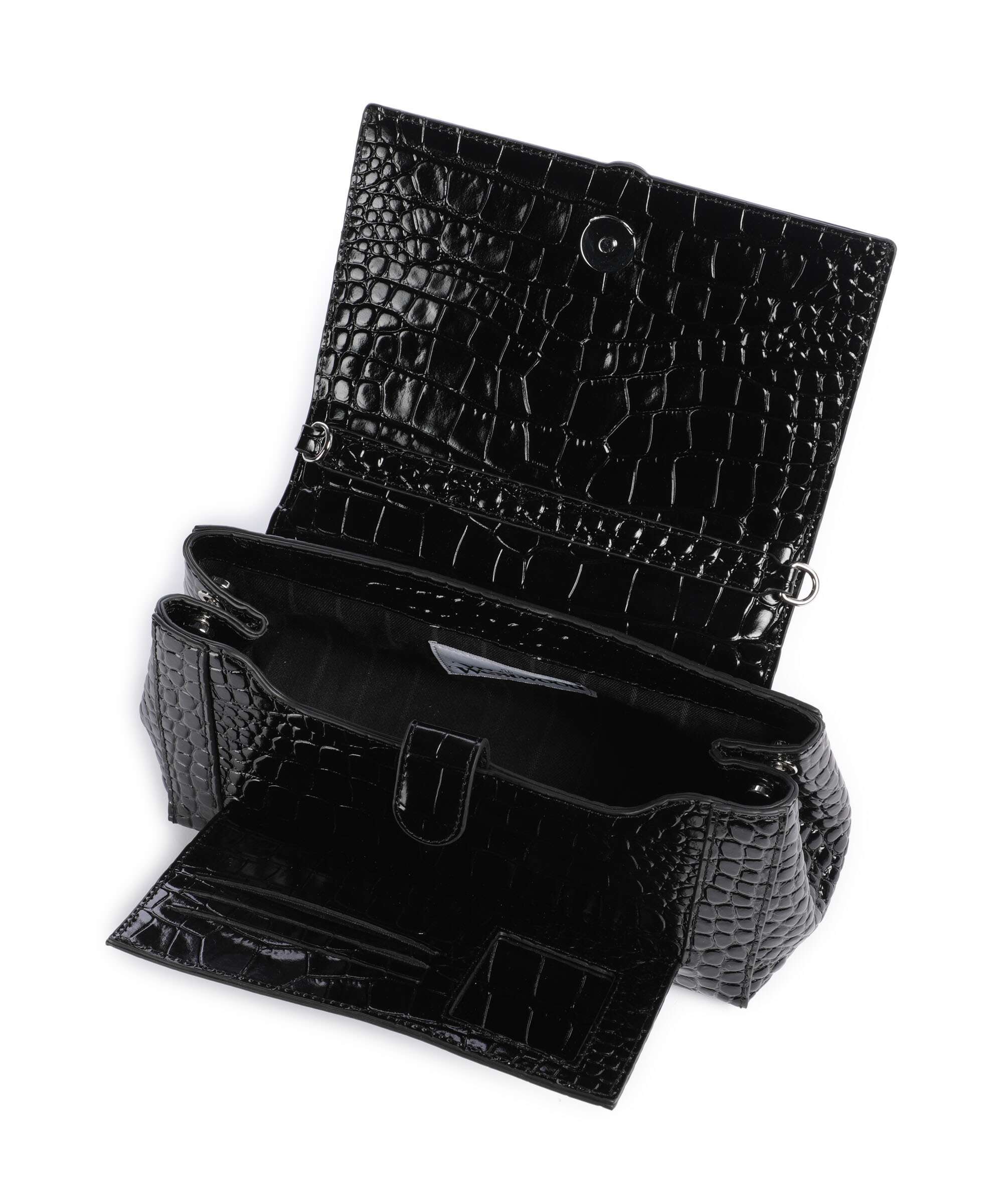 Vivienne Westwood Hazel Embossed Croc Medium Sac porté épaule black - Image 6