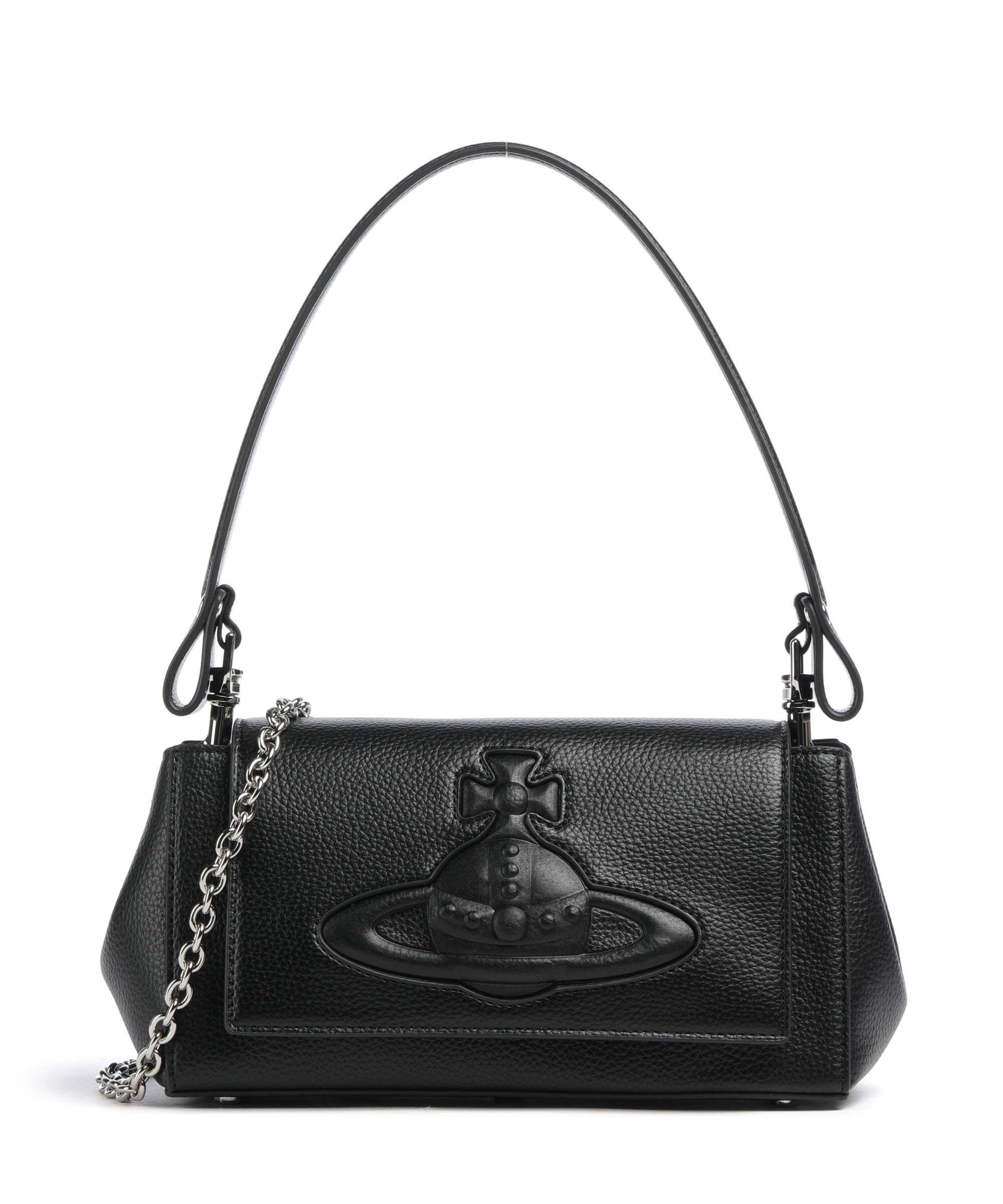 Vivienne Westwood Hazel Grain Medium Sac porté épaule black