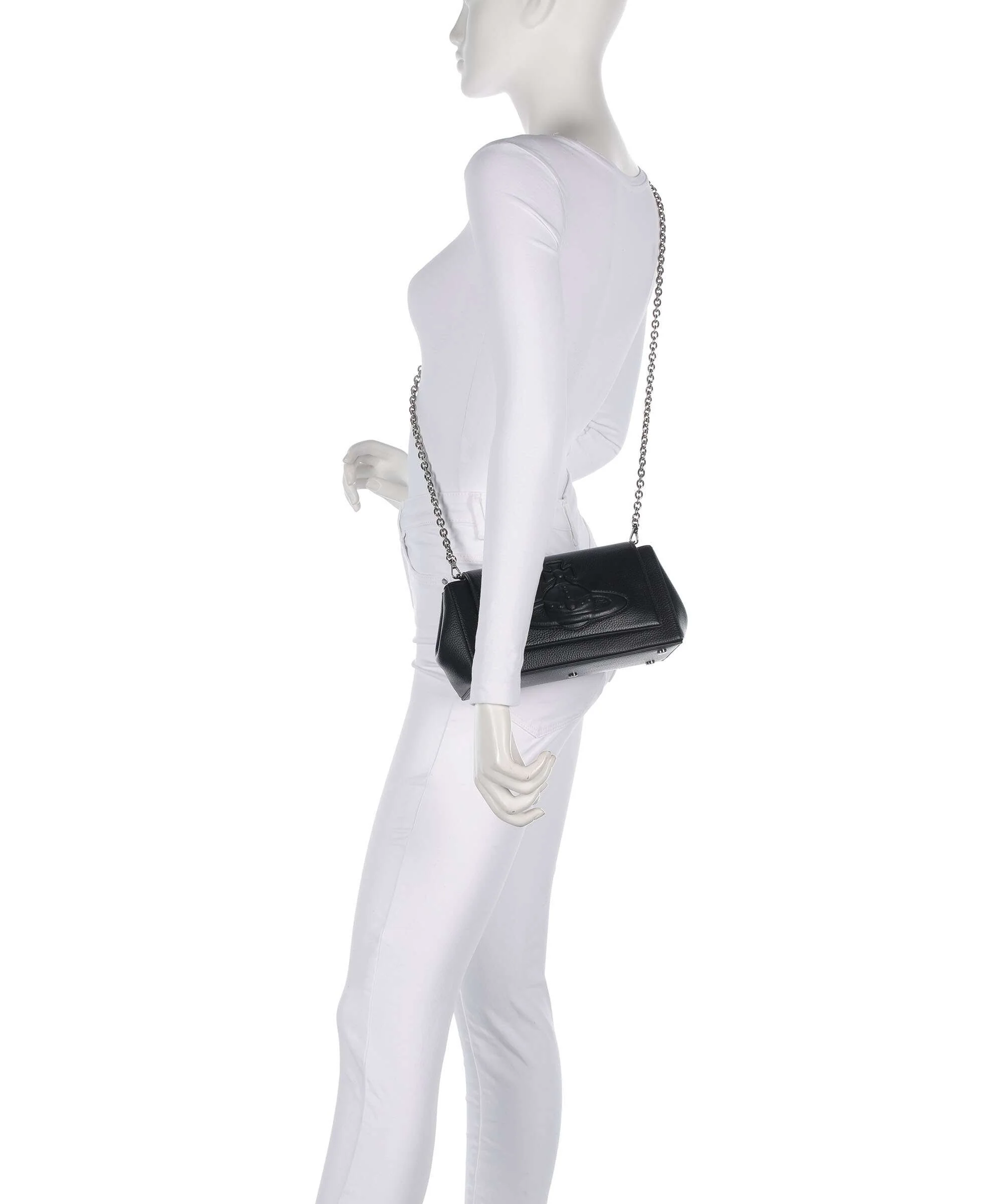 Vivienne Westwood Hazel Grain Medium Sac porté épaule black - Image 4