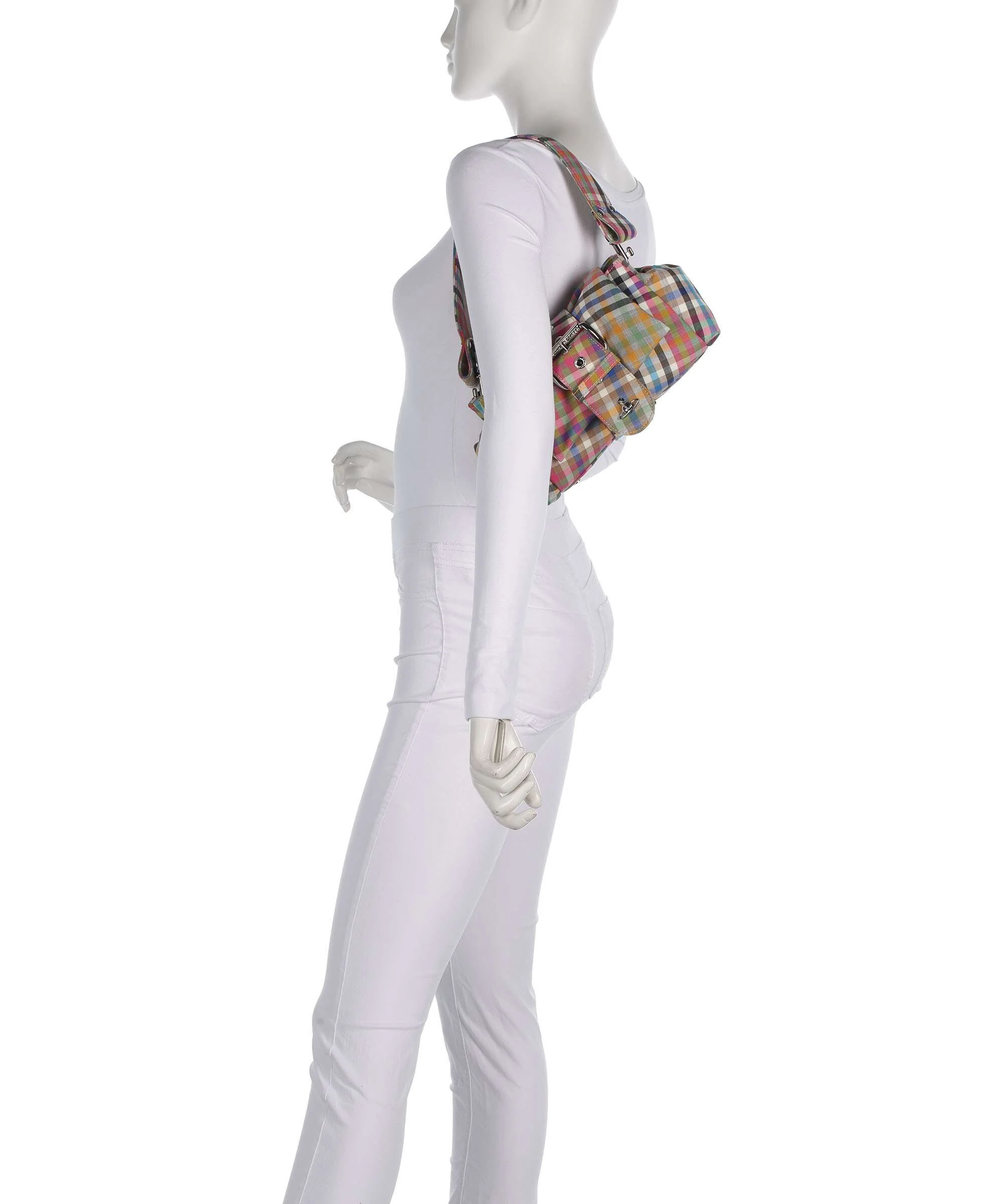 Vivienne Westwood Hazel Heather Check Treasure Sac porté épaule multicolour - Image 3