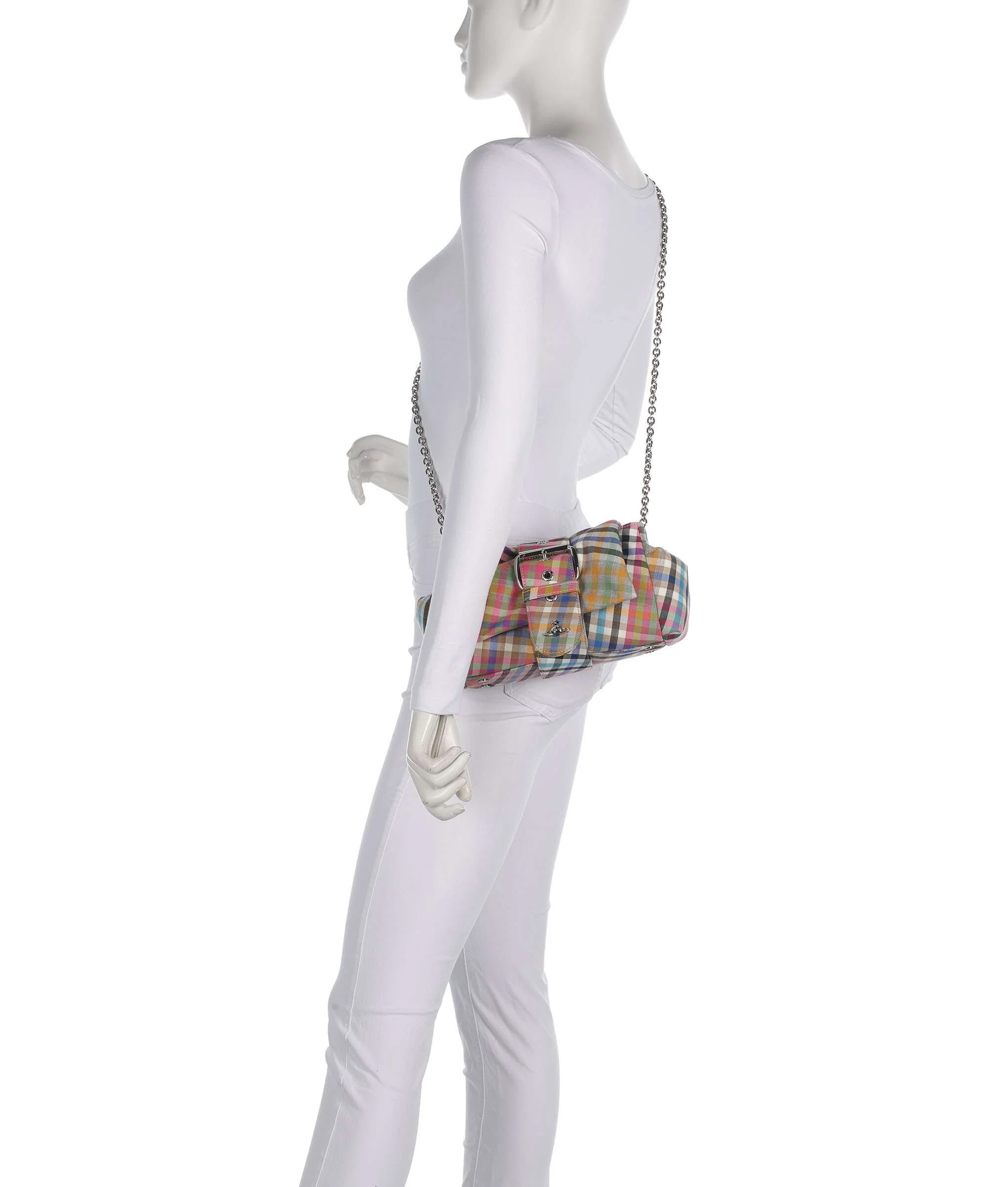 Vivienne Westwood Hazel Heather Check Treasure Sac porté épaule multicolour - Image 4