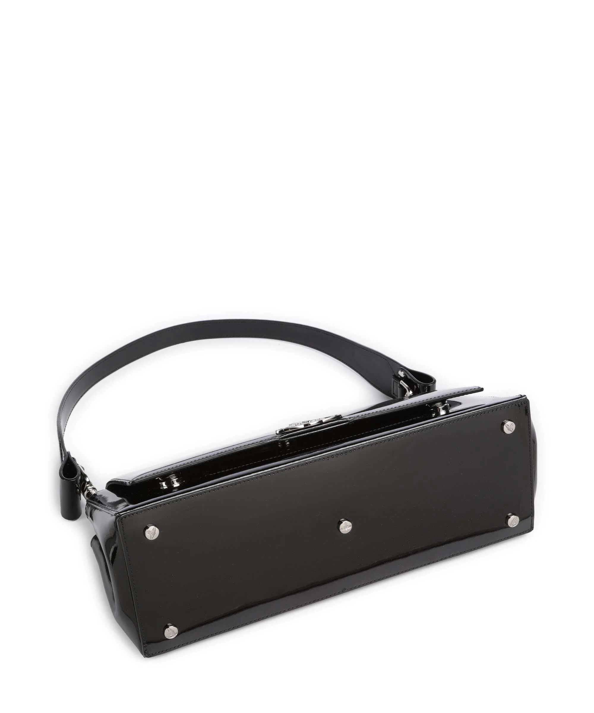 Vivienne Westwood Hazel Shiny Patent Large Sac porté épaule black - Image 6